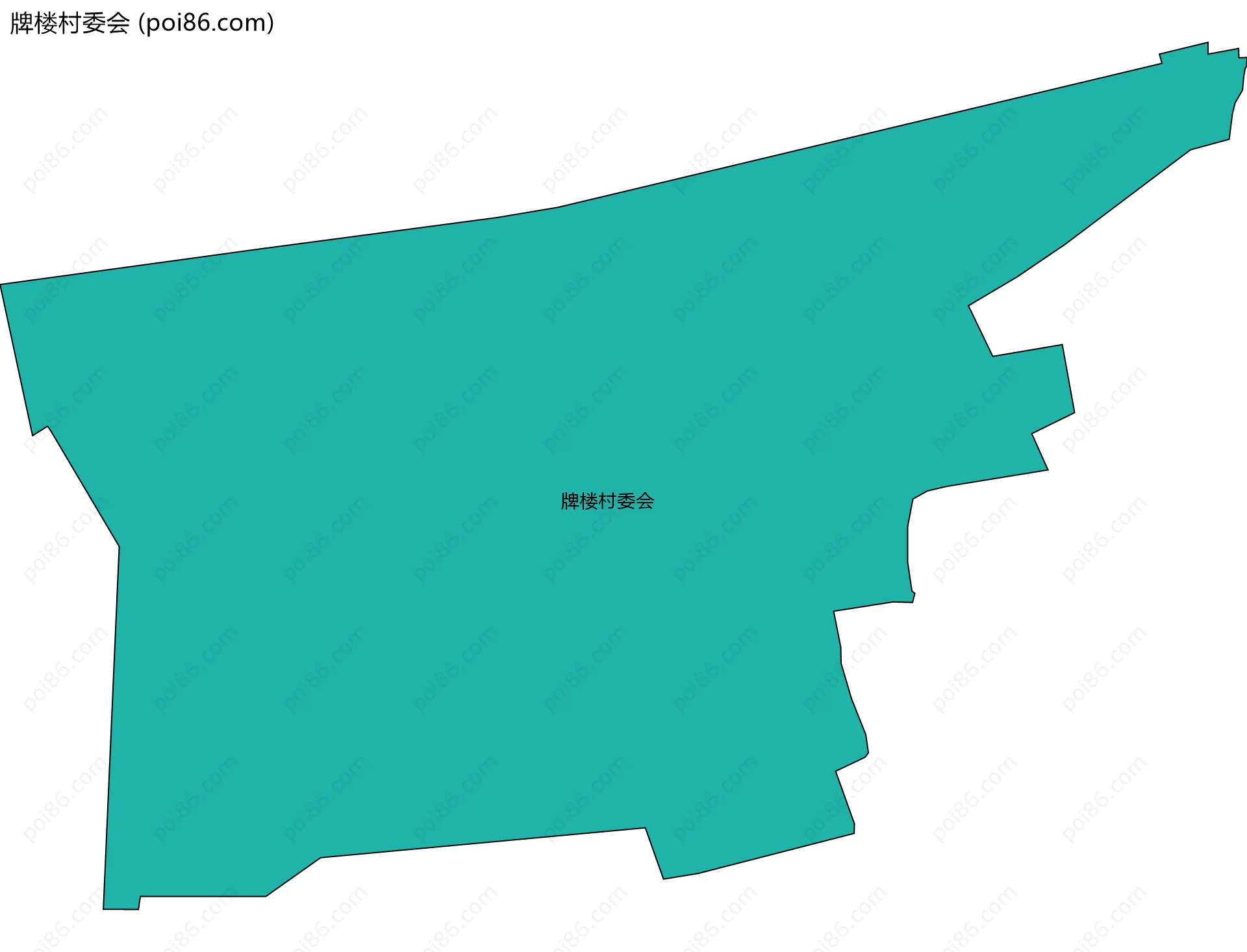 牌楼村委会边界地图