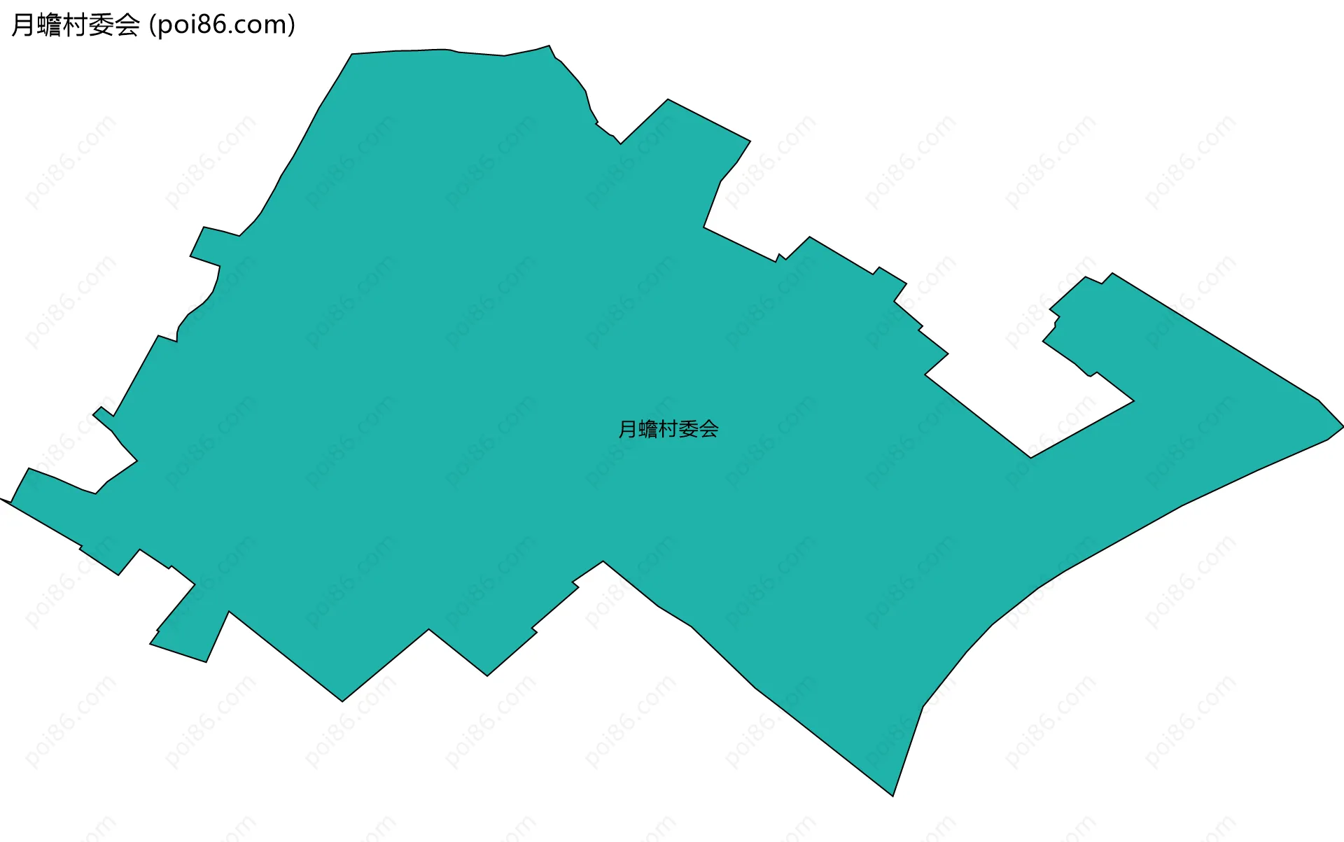 月蟾村委会边界地图