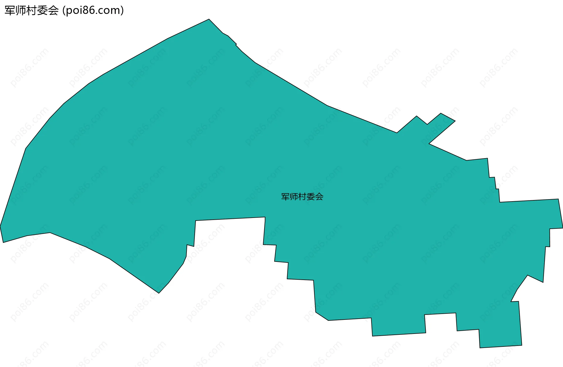 军师村委会边界地图