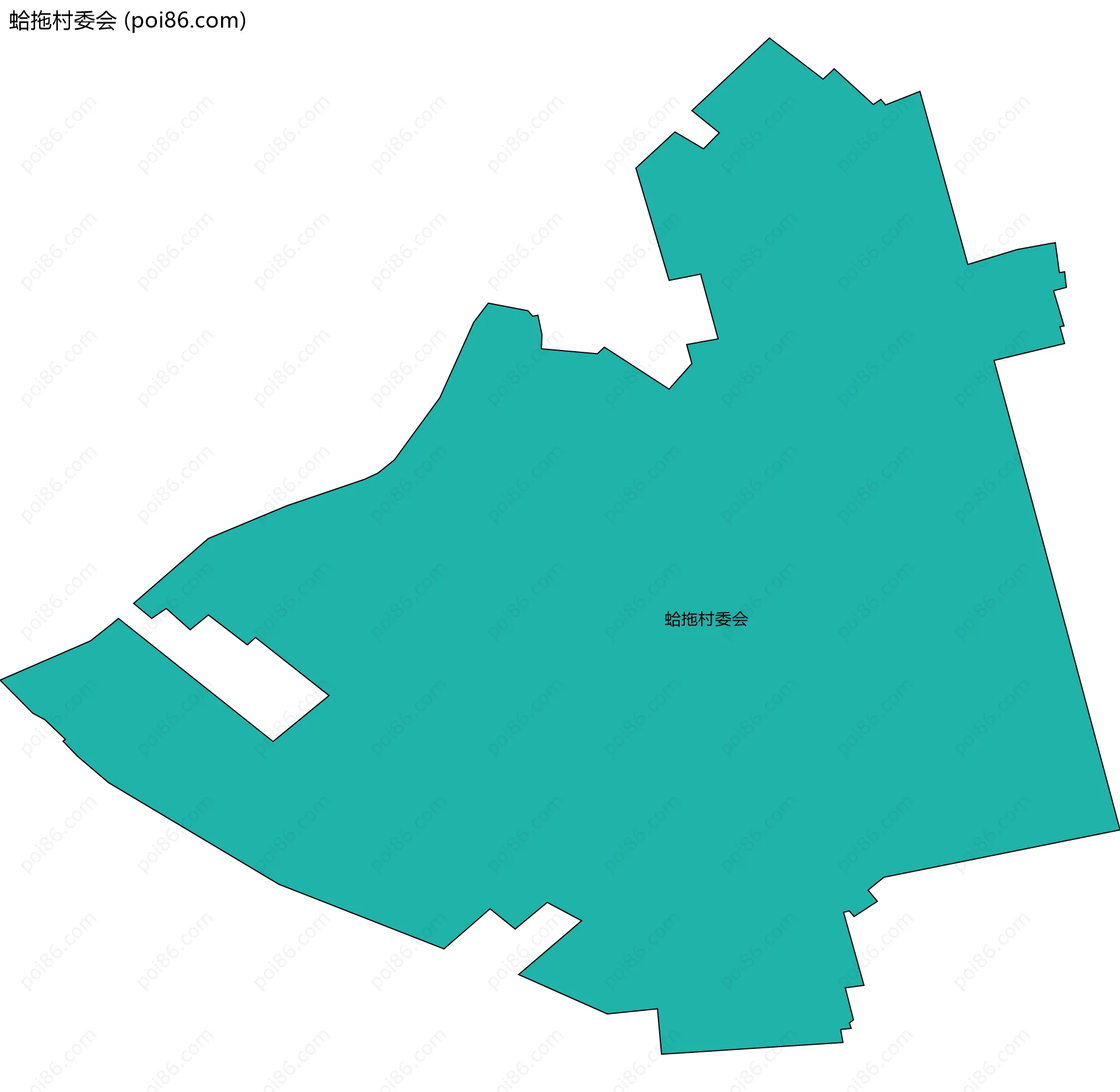 蛤拖村委会边界地图