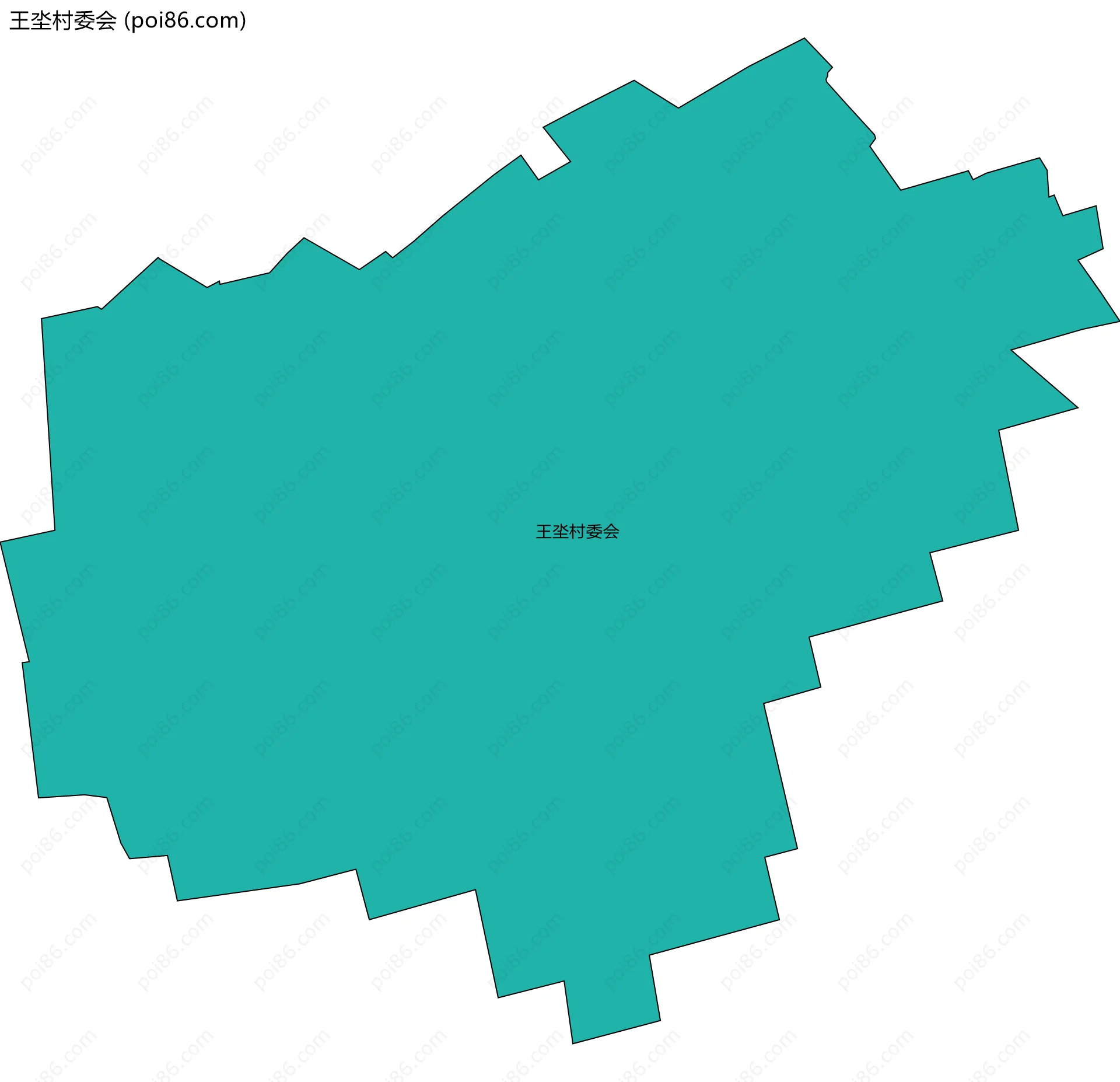 王坔村委会边界地图