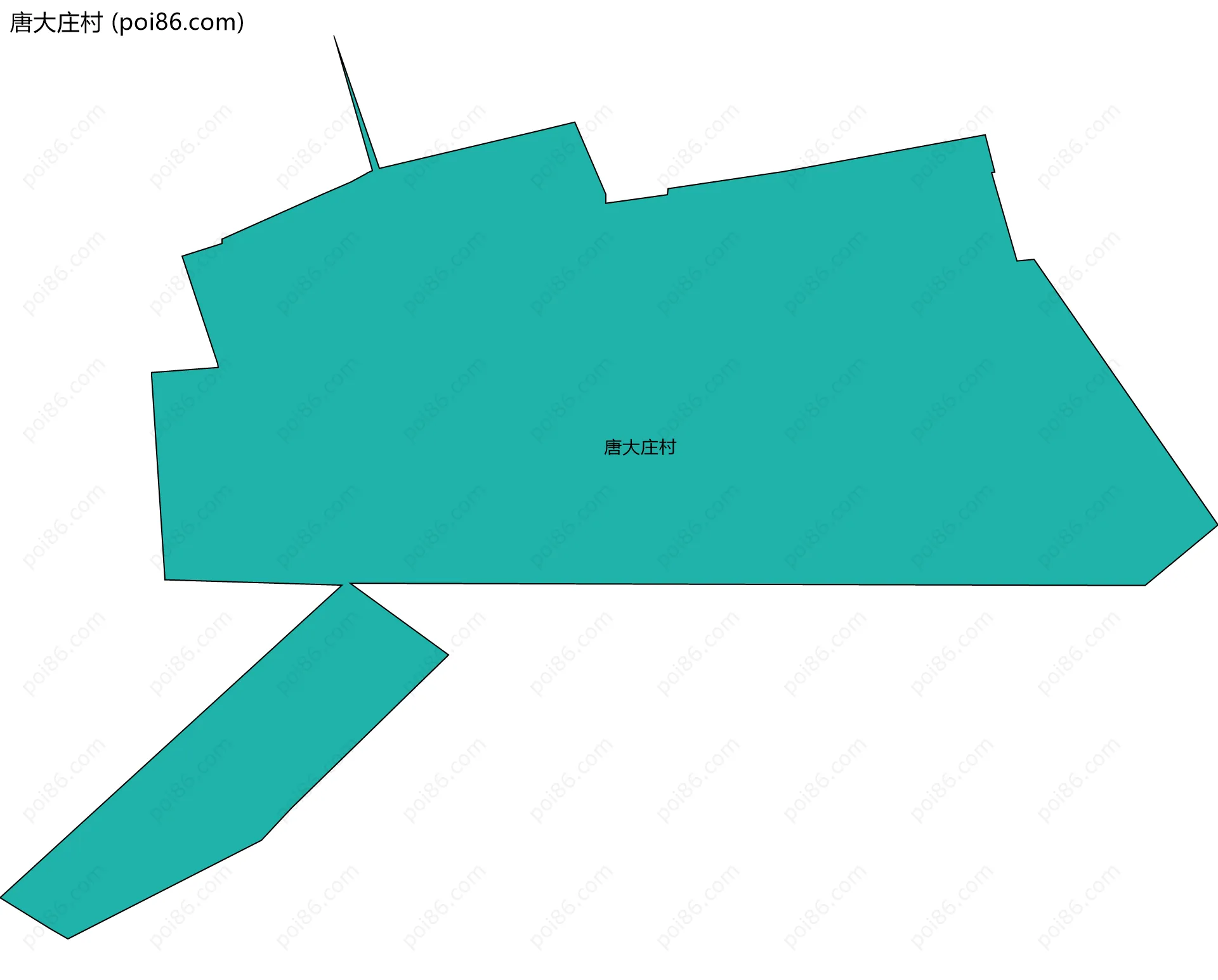 唐大庄村边界地图