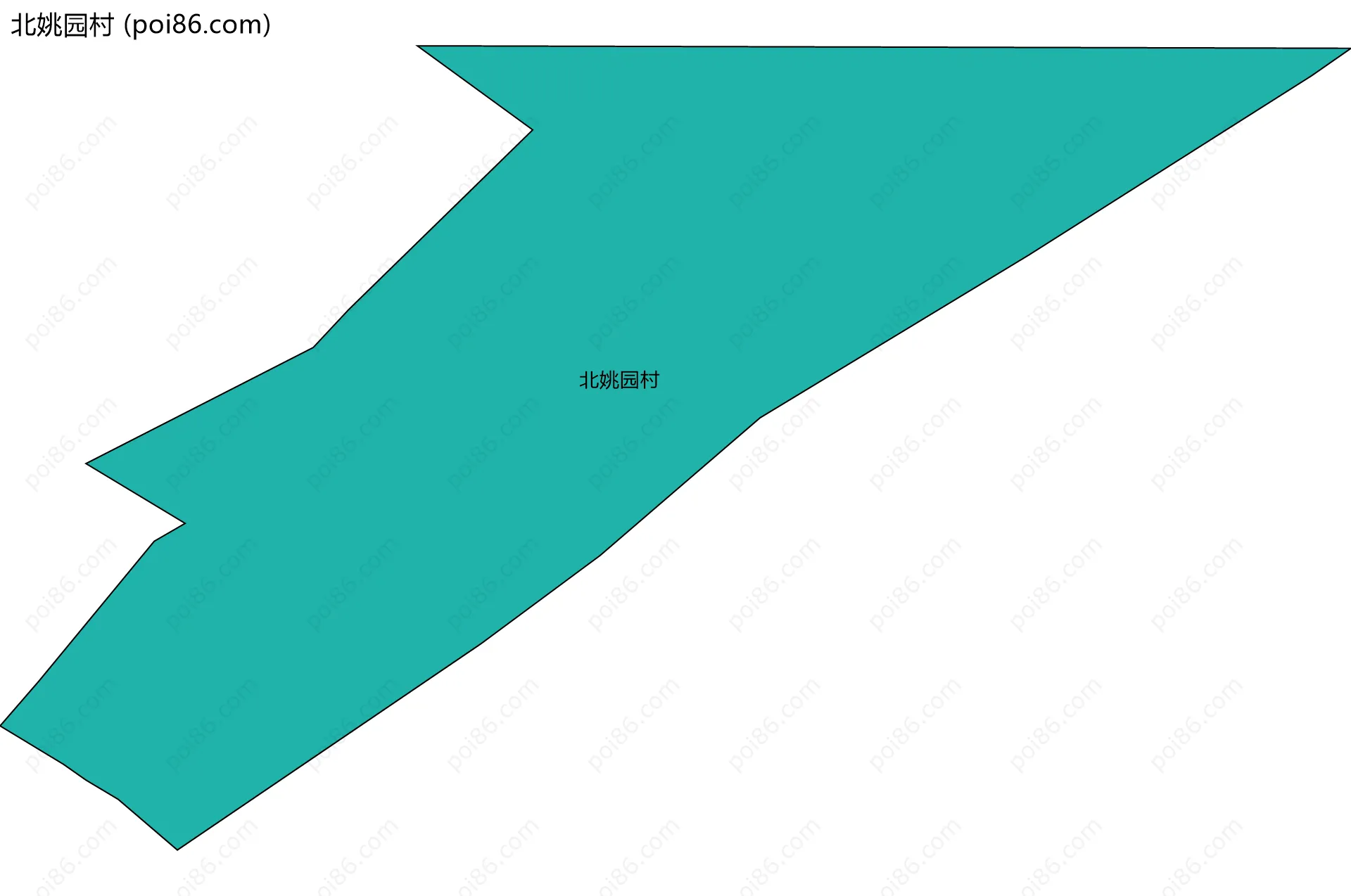 北姚园村边界地图