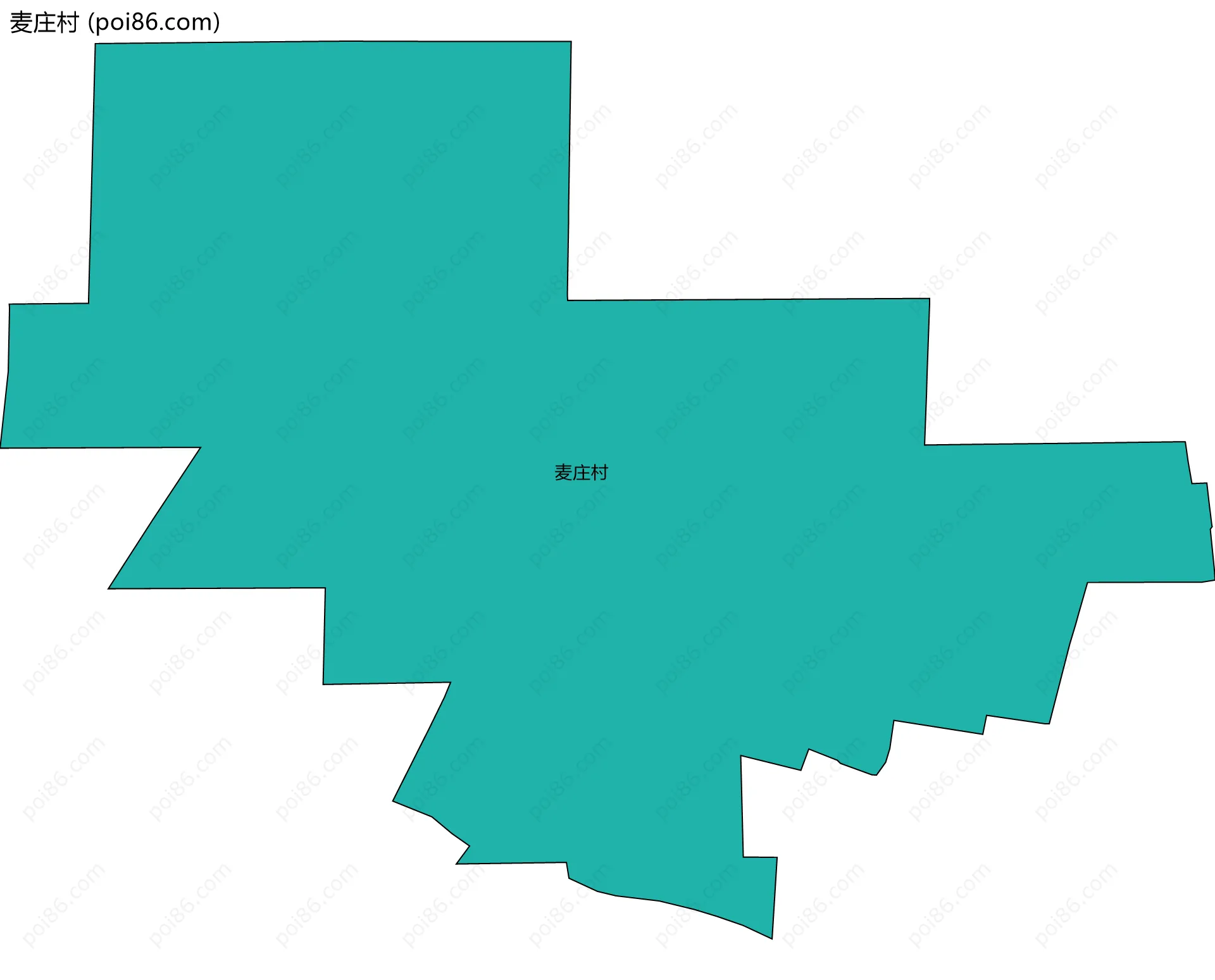 麦庄村边界地图