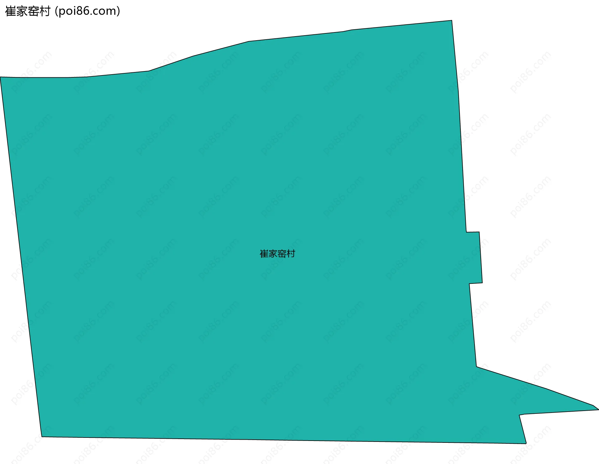 崔家窑村边界地图