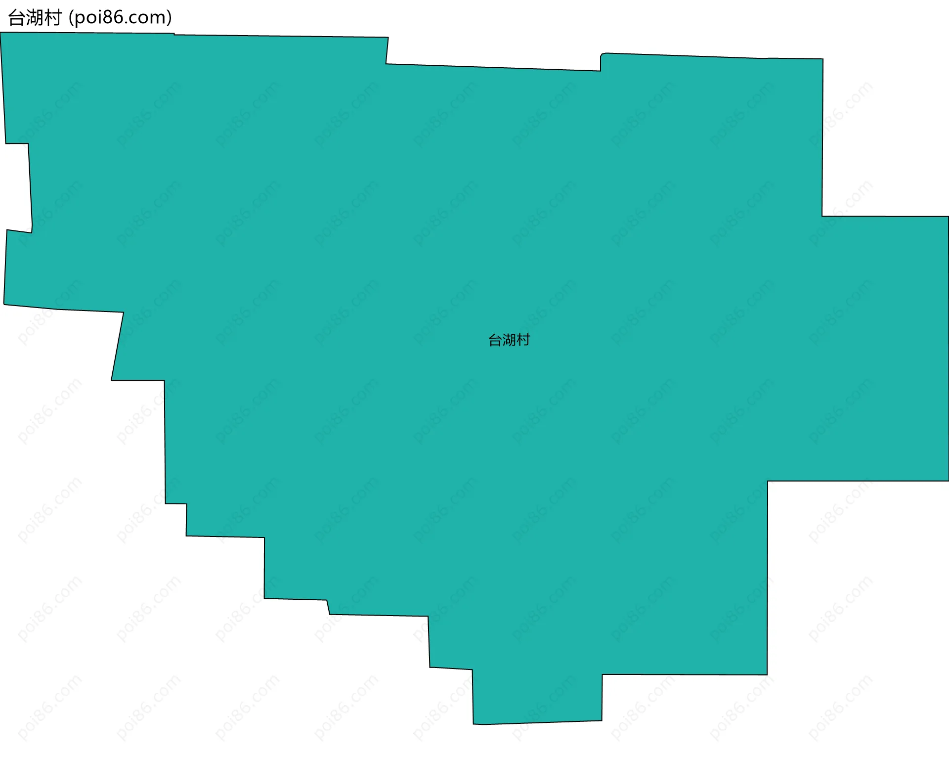 台湖村边界地图