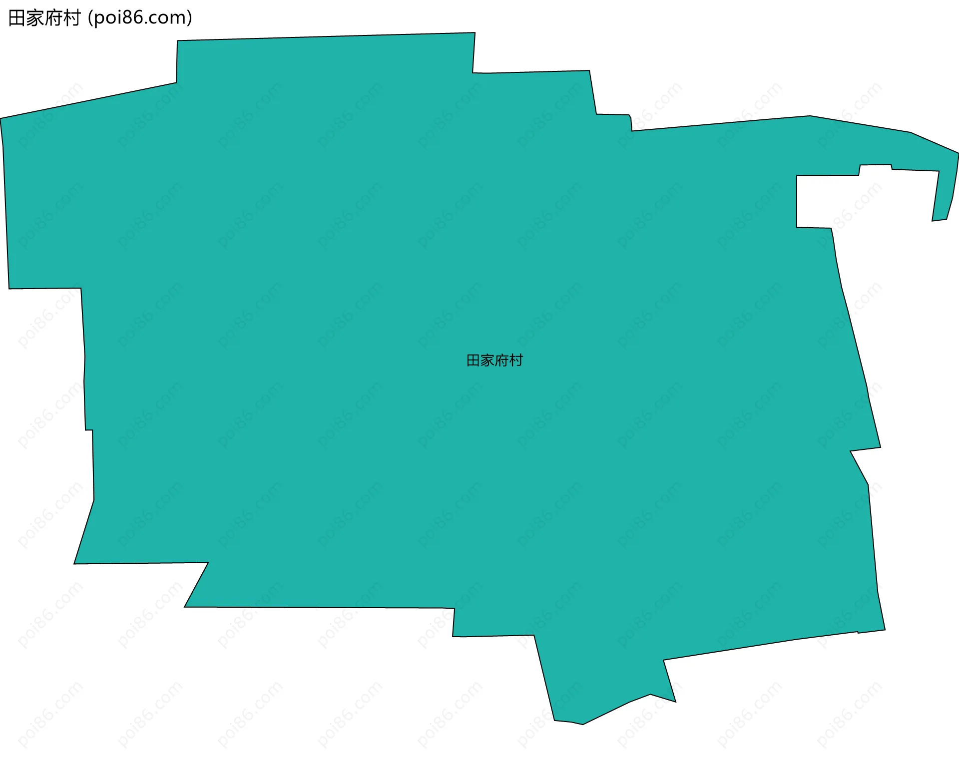 田家府村边界地图