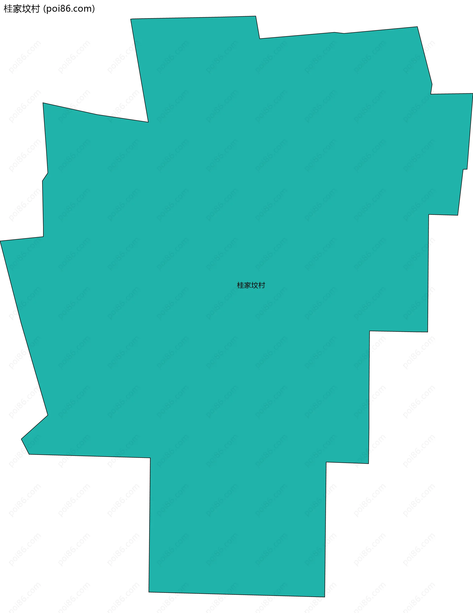 桂家坟村边界地图