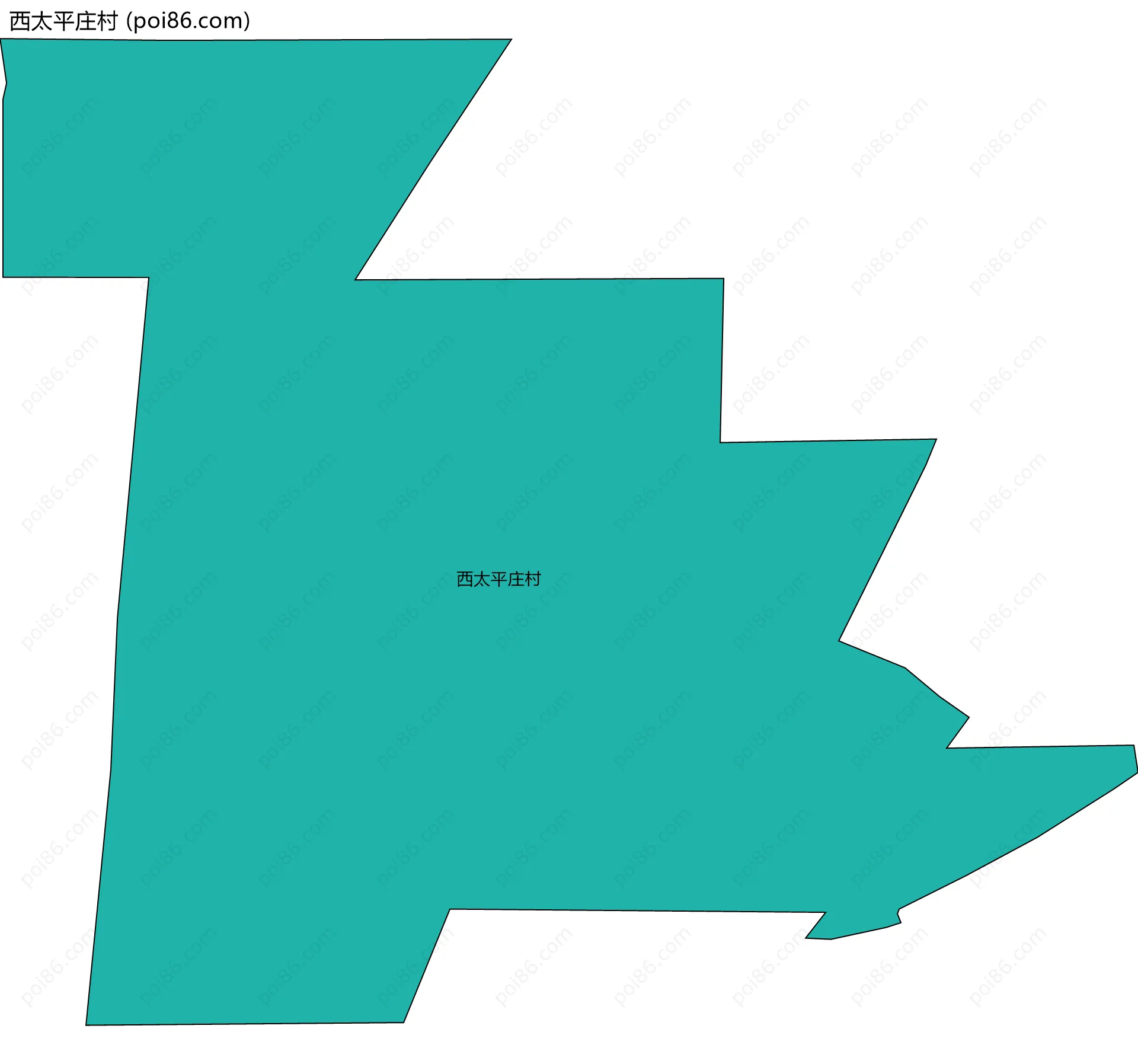 西太平庄村边界地图