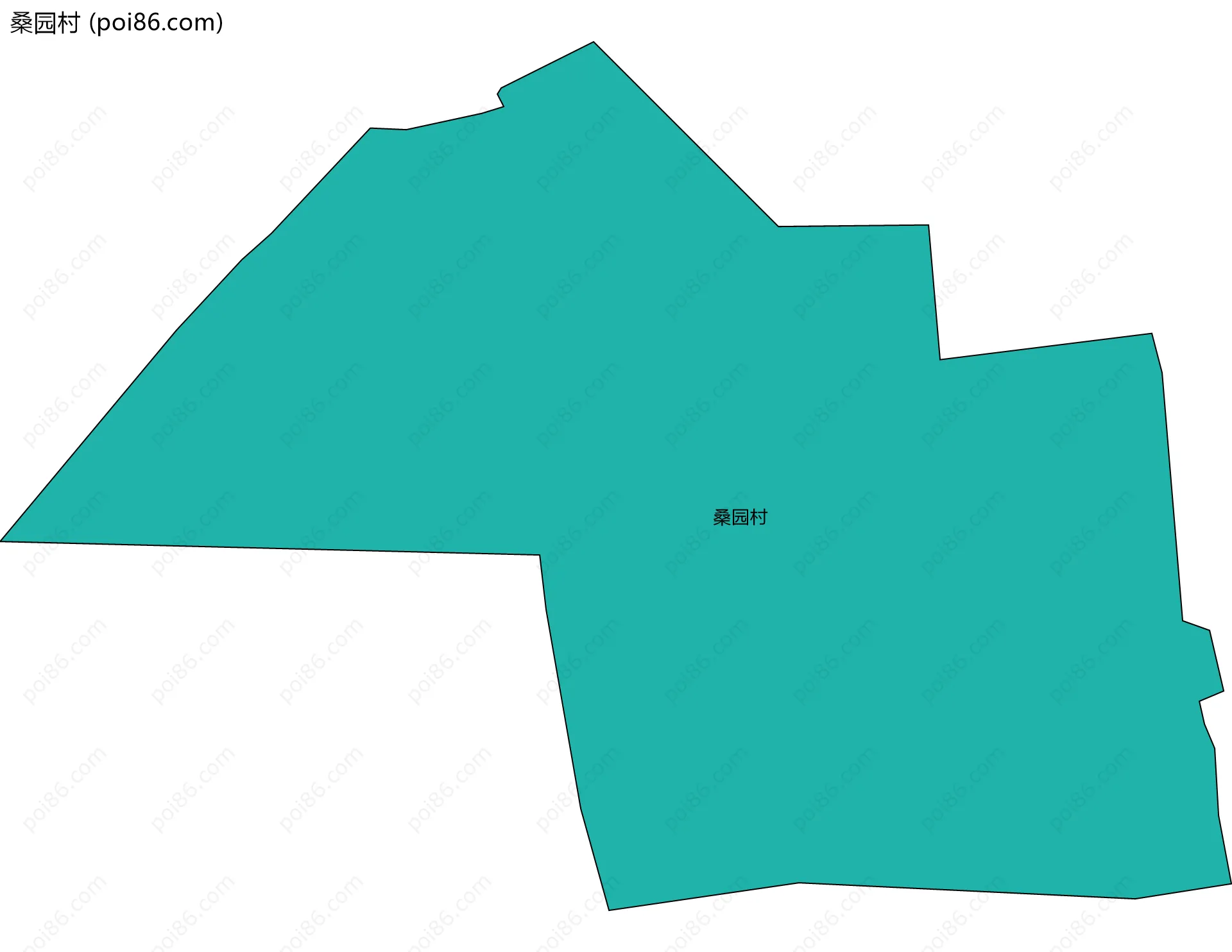 桑园村边界地图