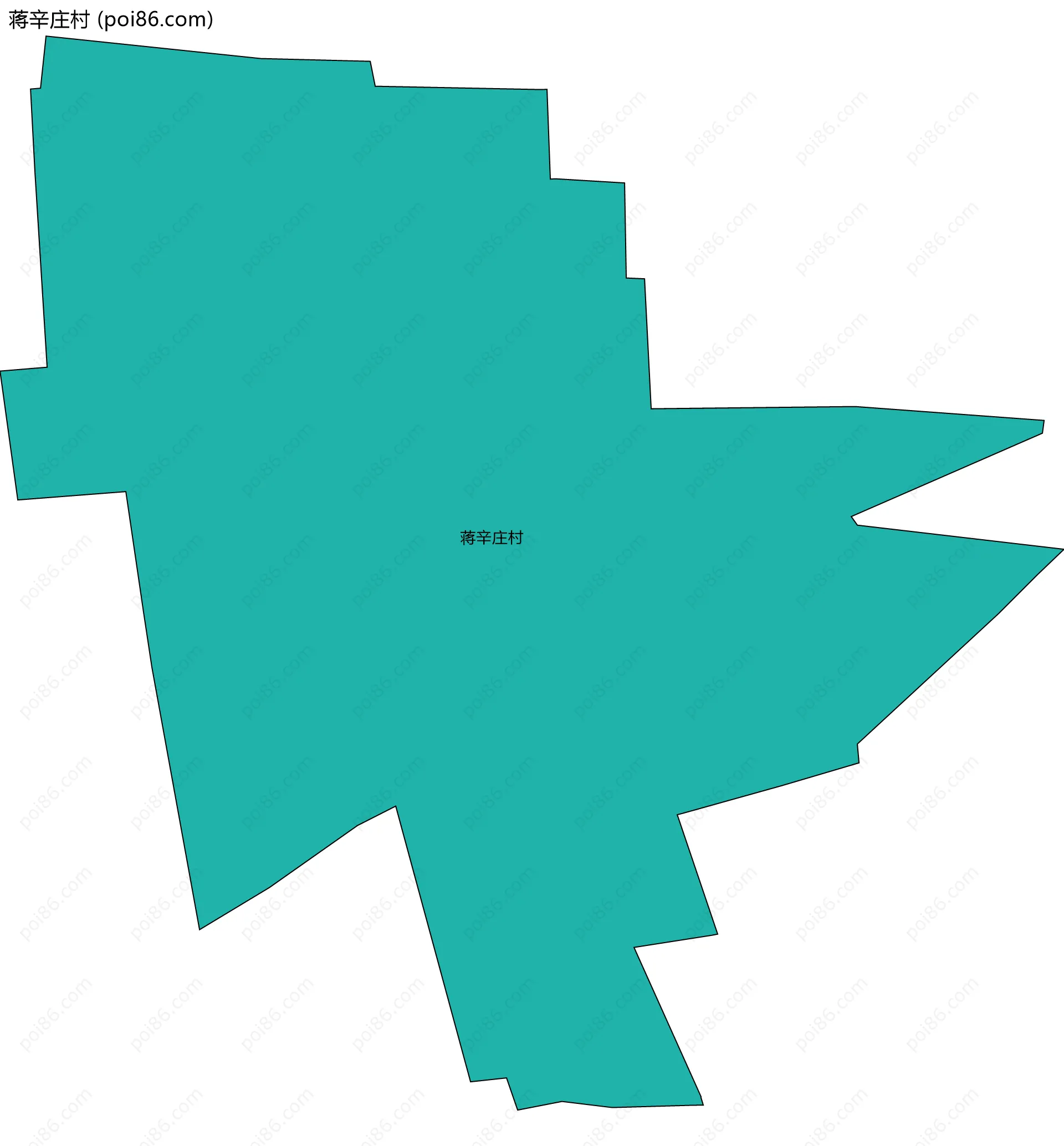 蒋辛庄村边界地图