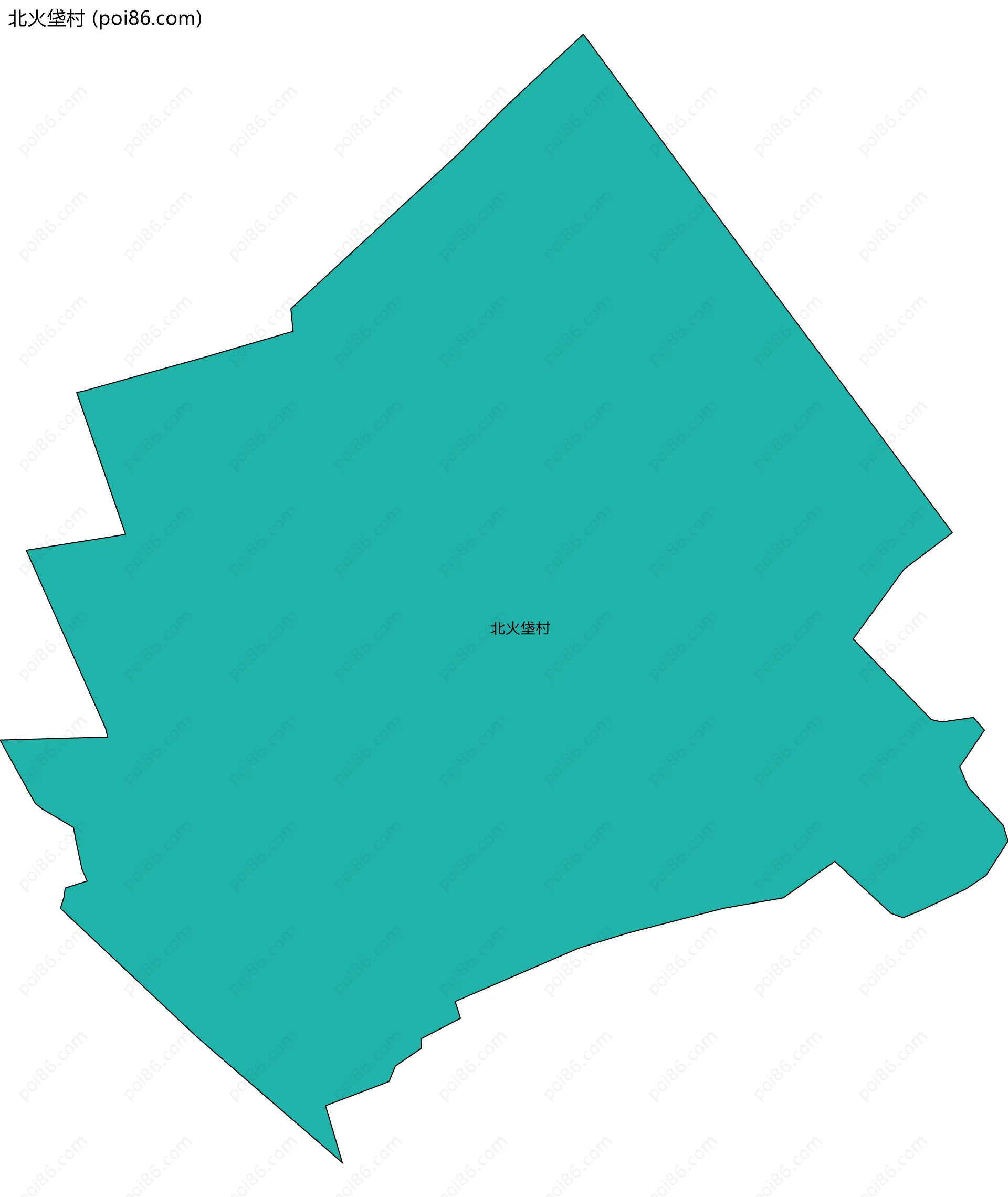 北火垡村边界地图