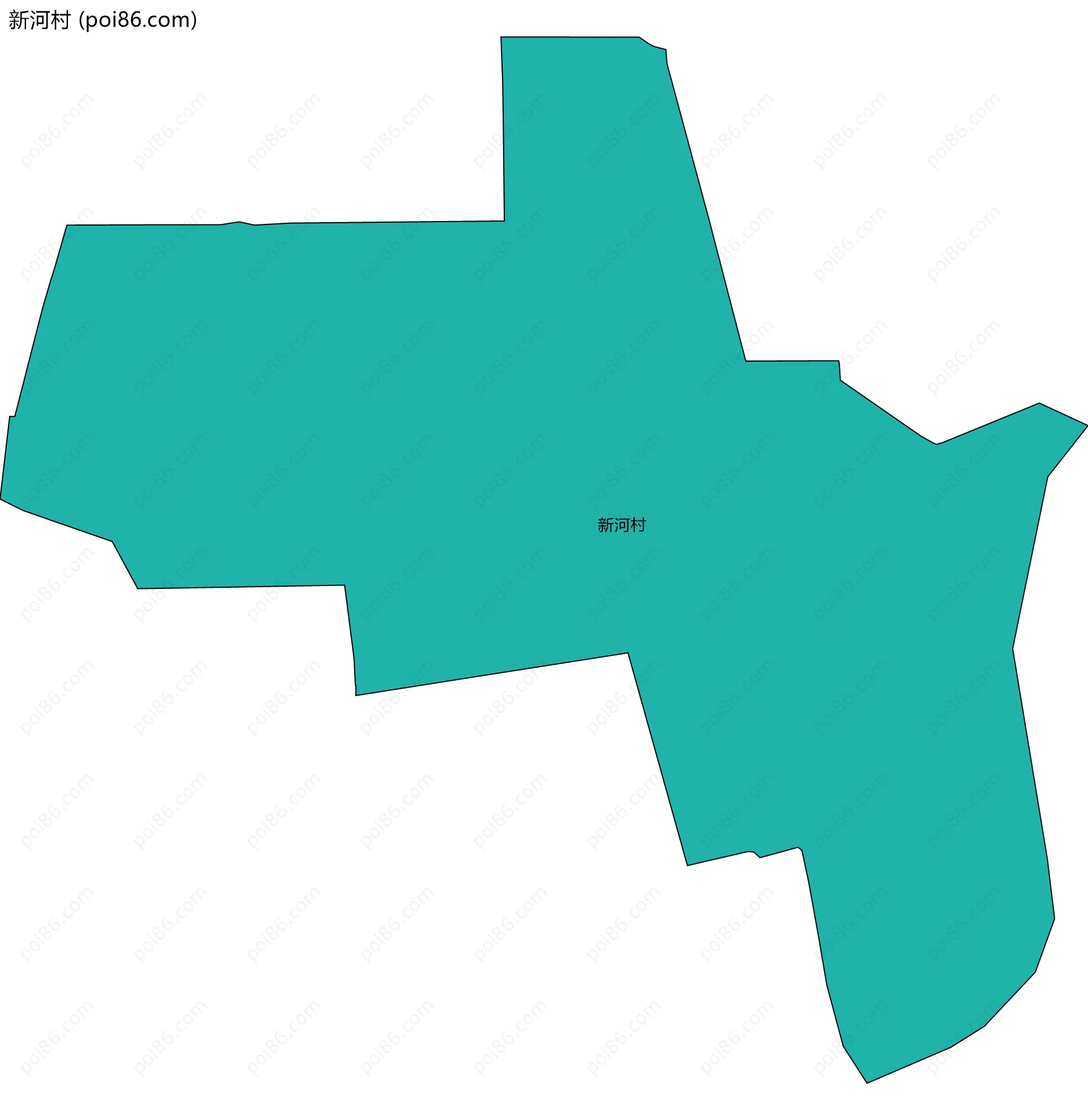 新河村边界地图