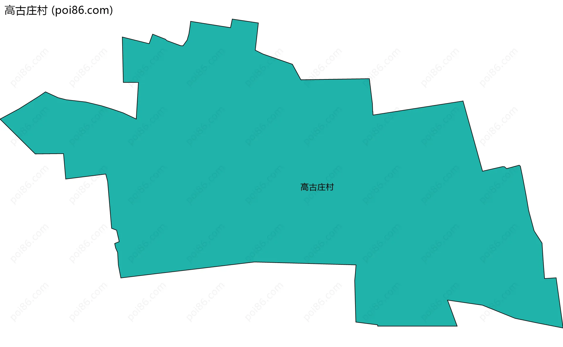 高古庄村边界地图
