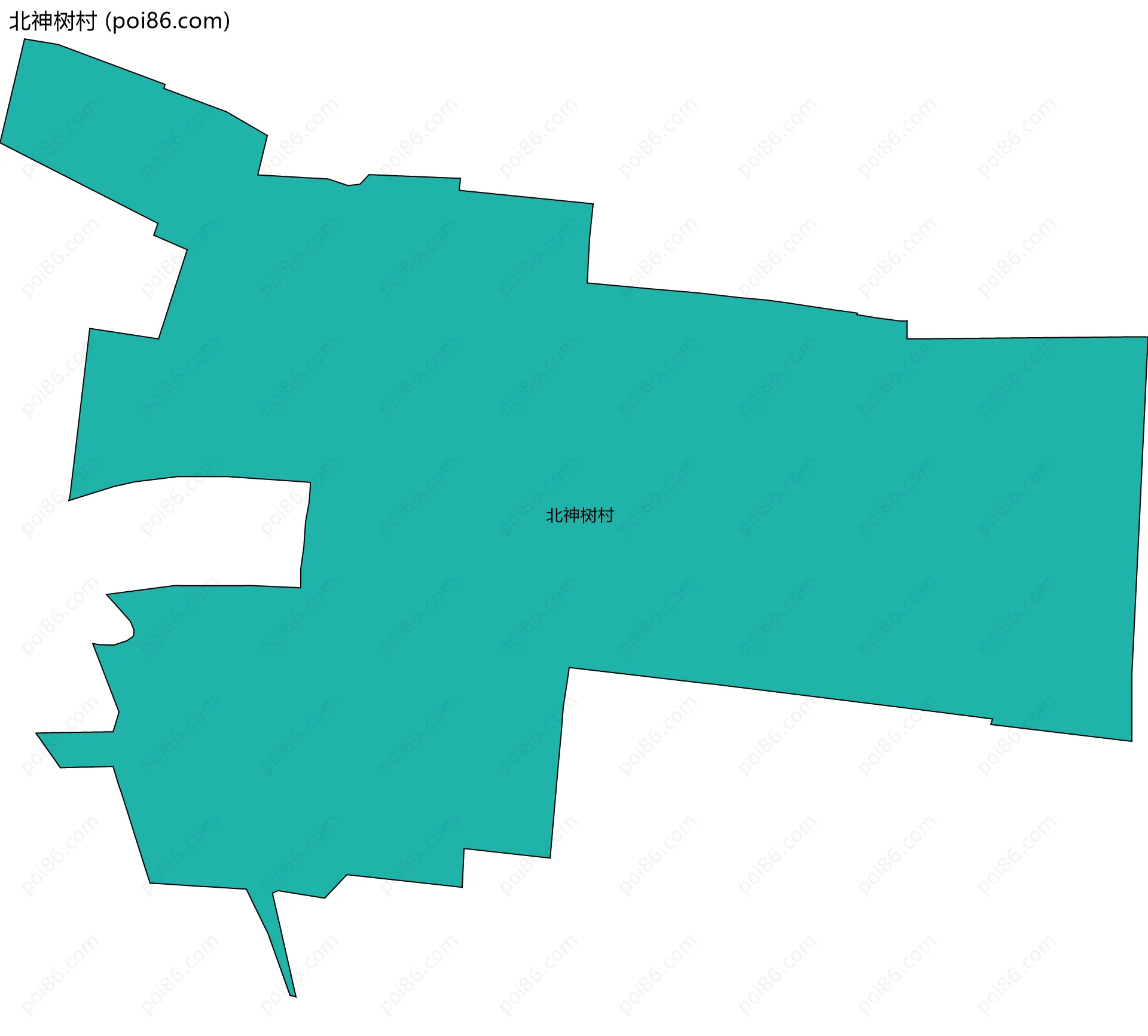 北神树村边界地图