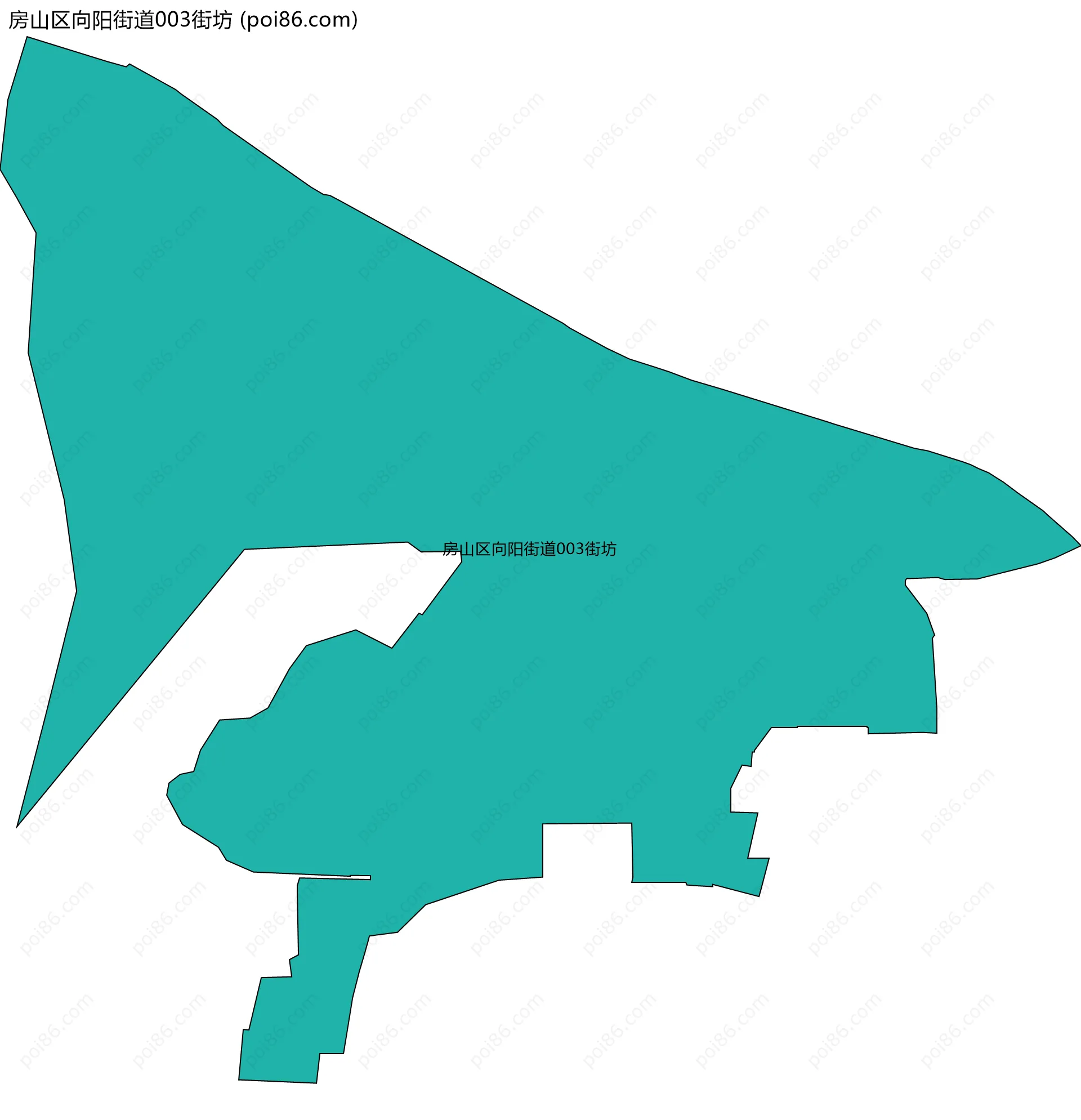 房山区向阳街道003街坊边界地图