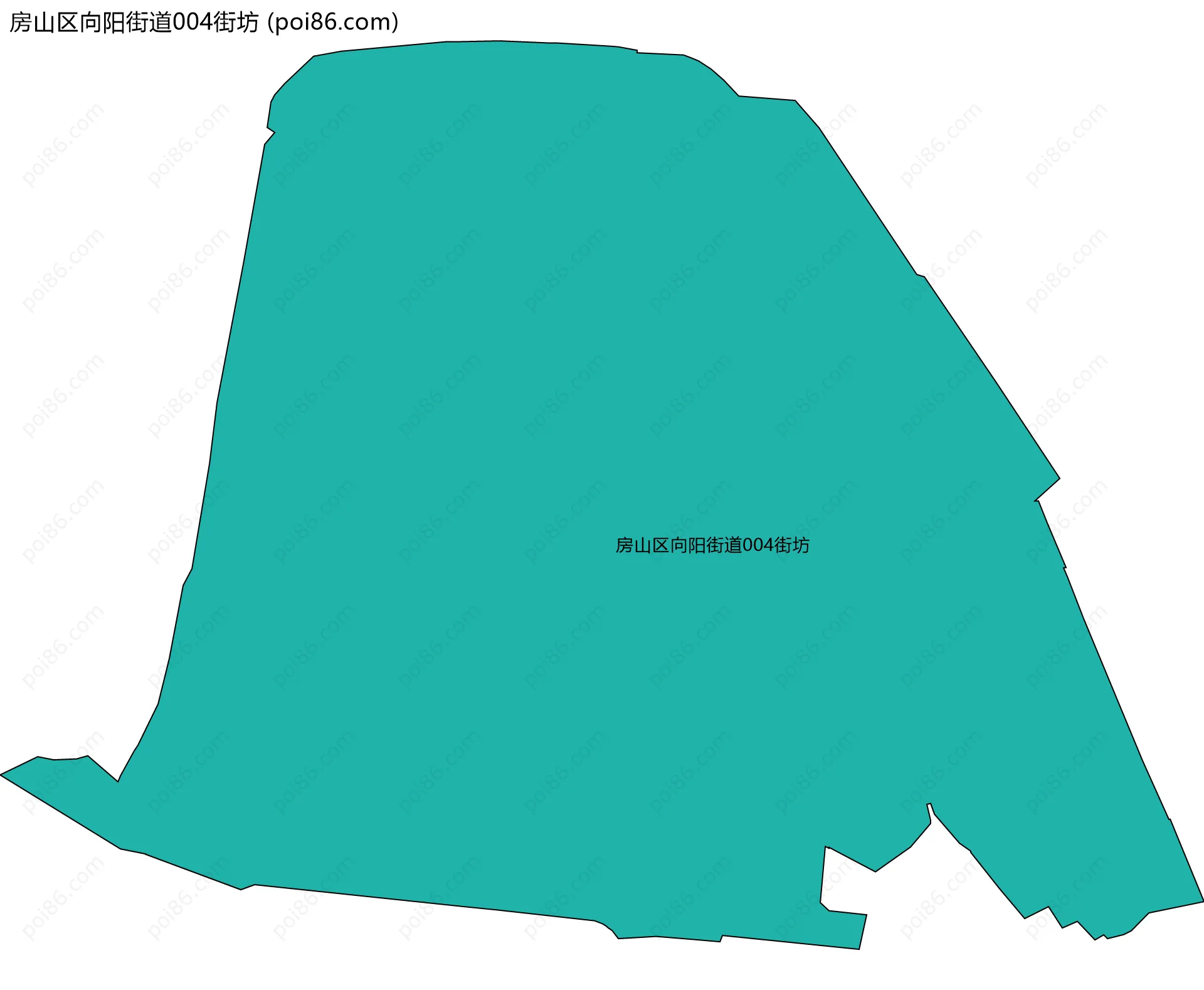 房山区向阳街道004街坊边界地图