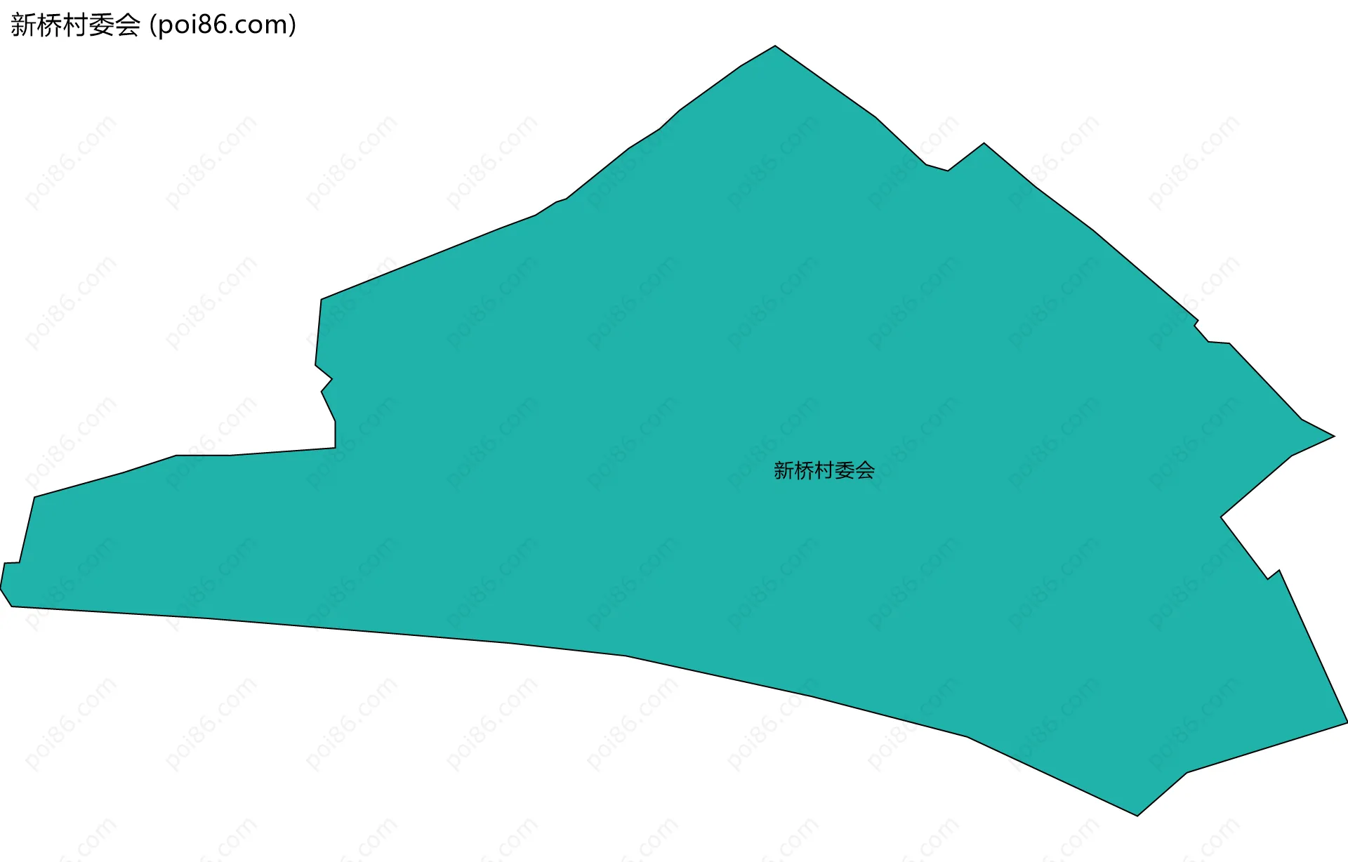 新桥村委会边界地图