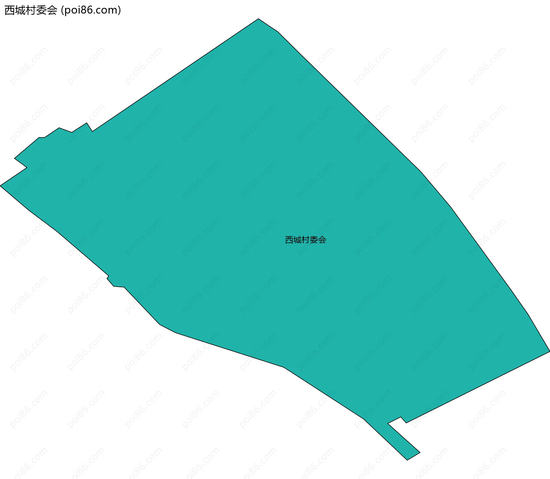 西城村委会边界地图