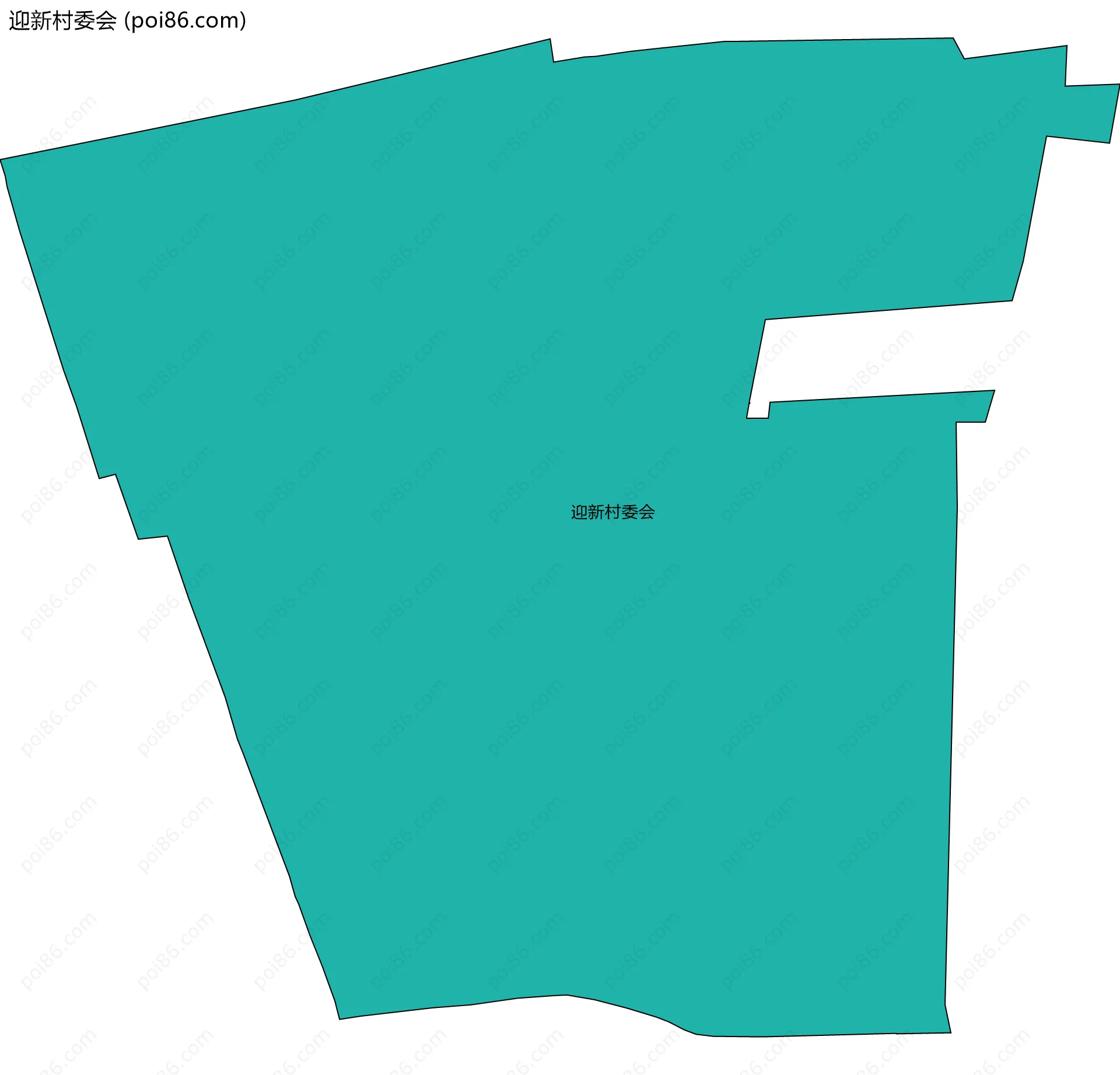 迎新村委会边界地图