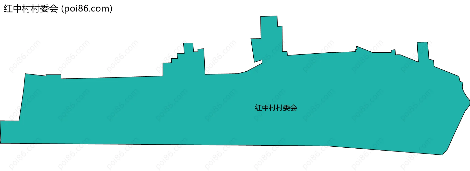 红中村村委会边界地图