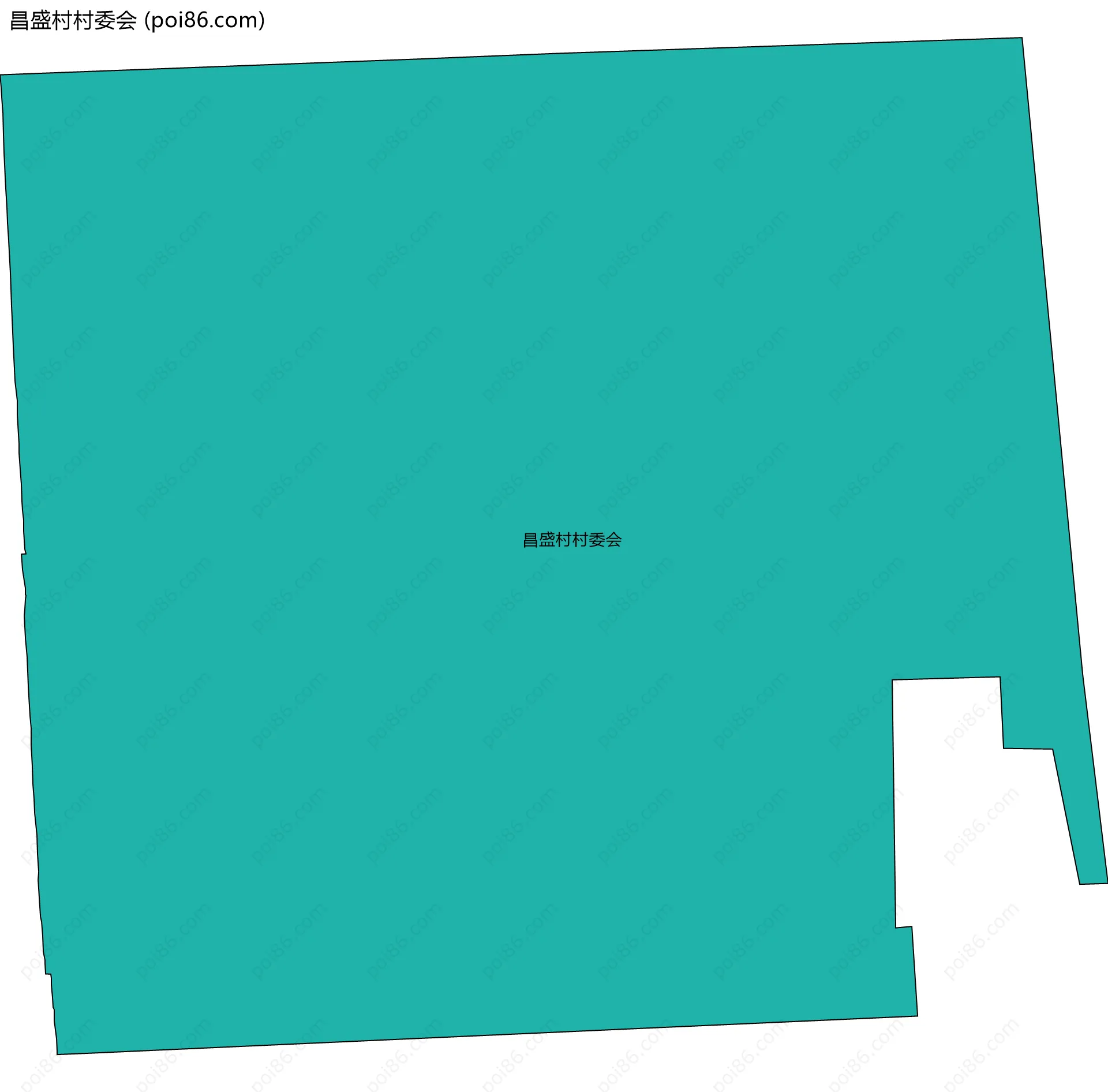 昌盛村村委会边界地图