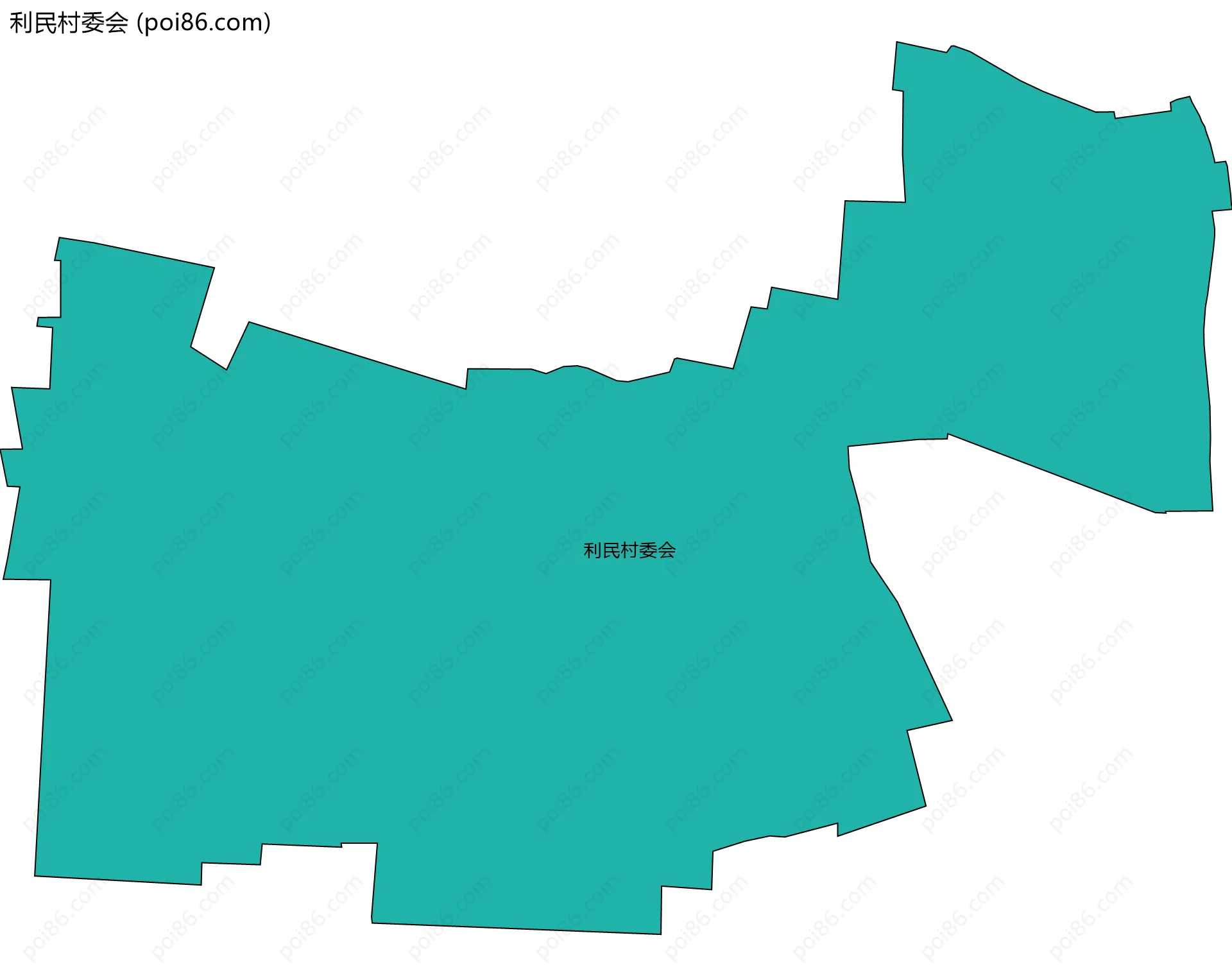 利民村委会边界地图