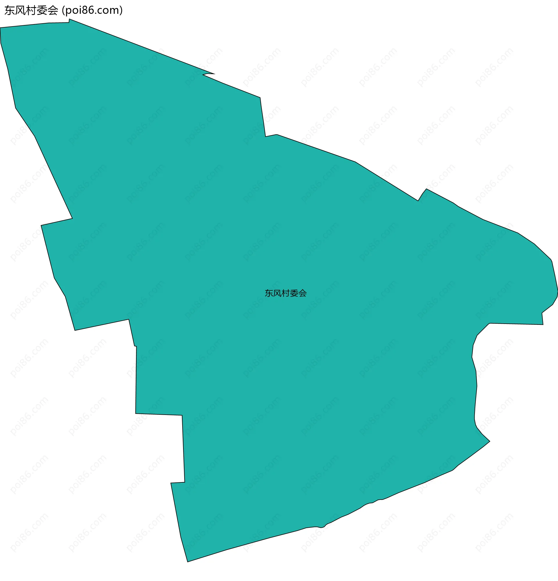东风村委会边界地图