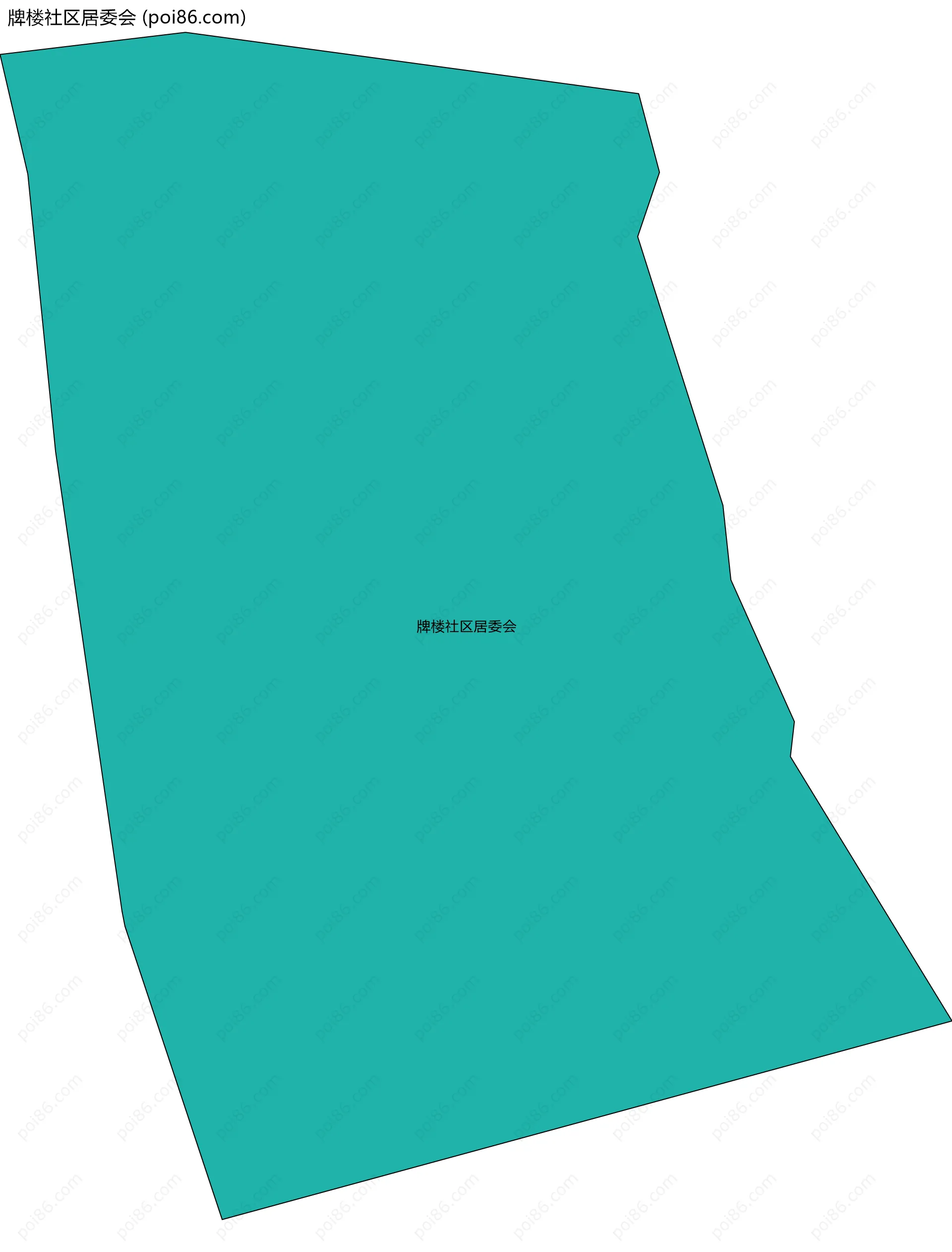 牌楼社区居委会边界地图