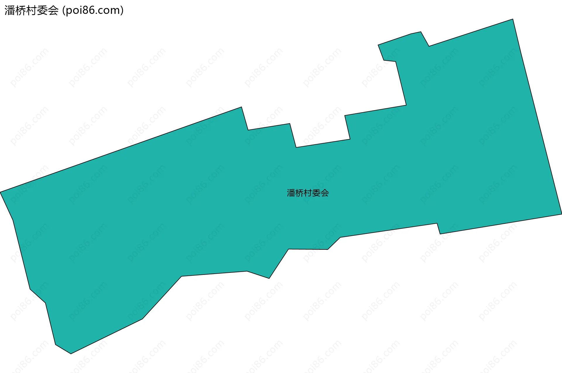 潘桥村委会边界地图