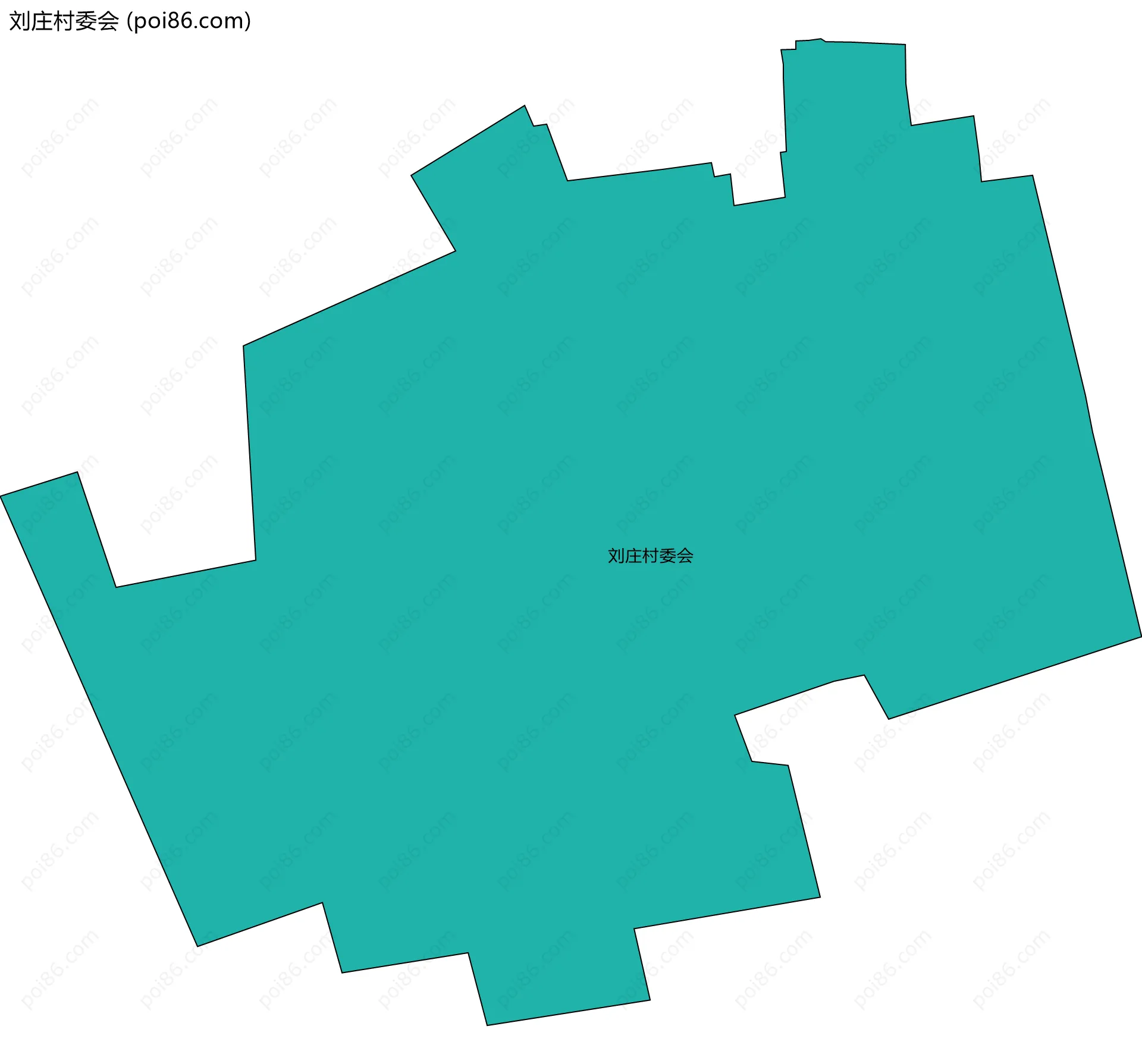 刘庄村委会边界地图