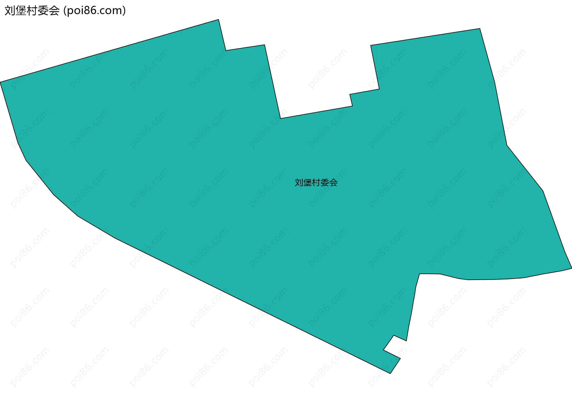 刘堡村委会边界地图