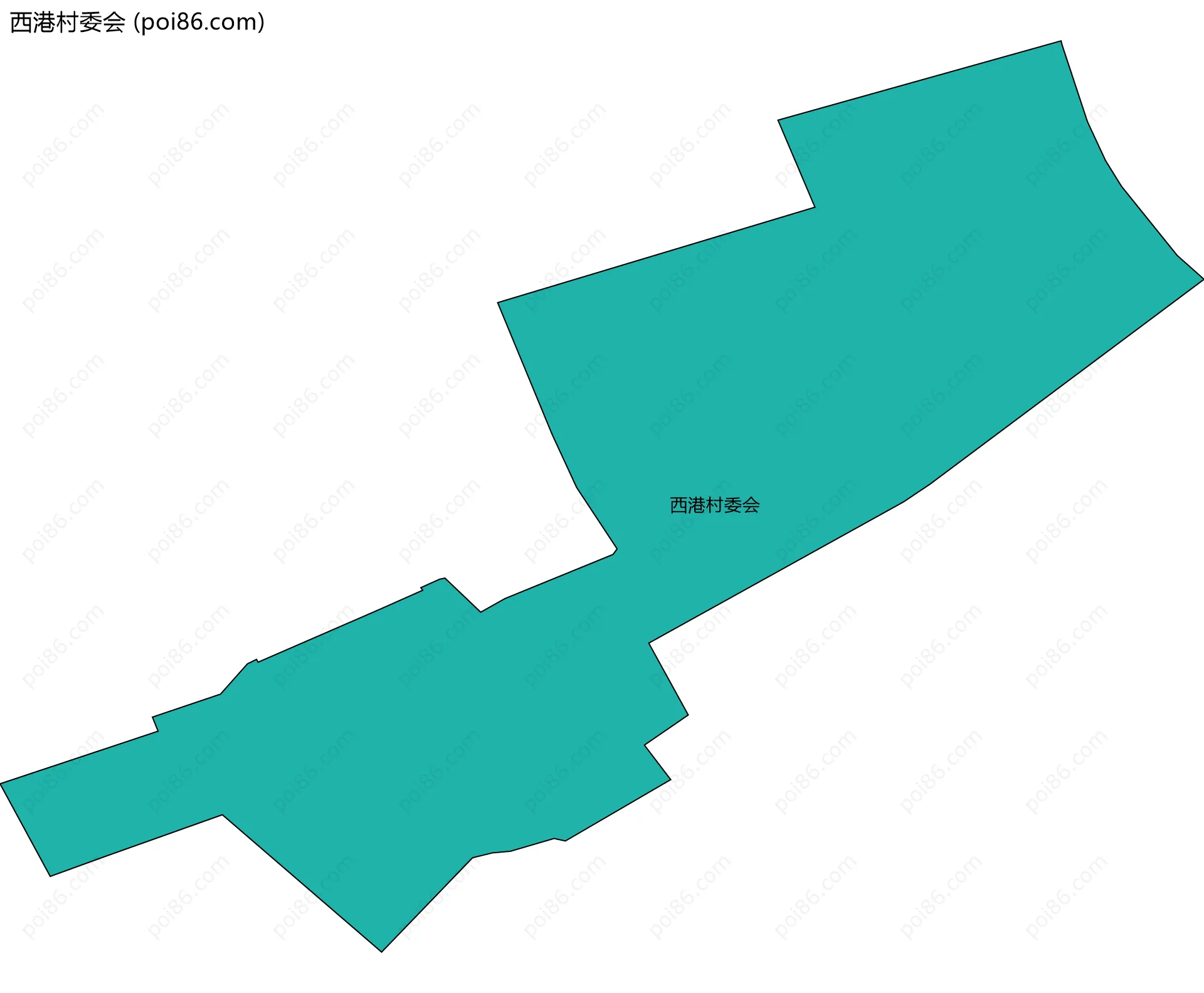 西港村委会边界地图
