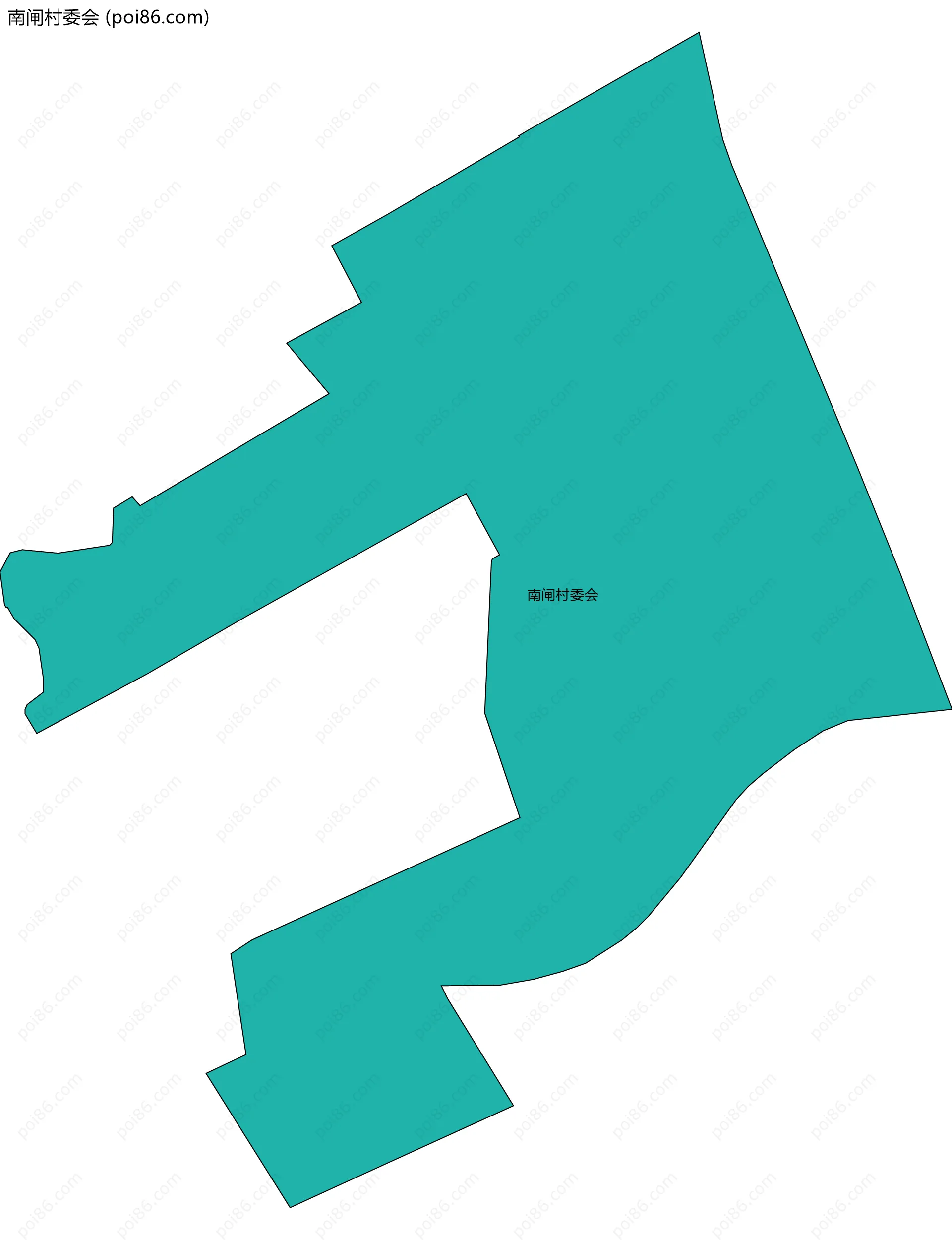 南闸村委会边界地图