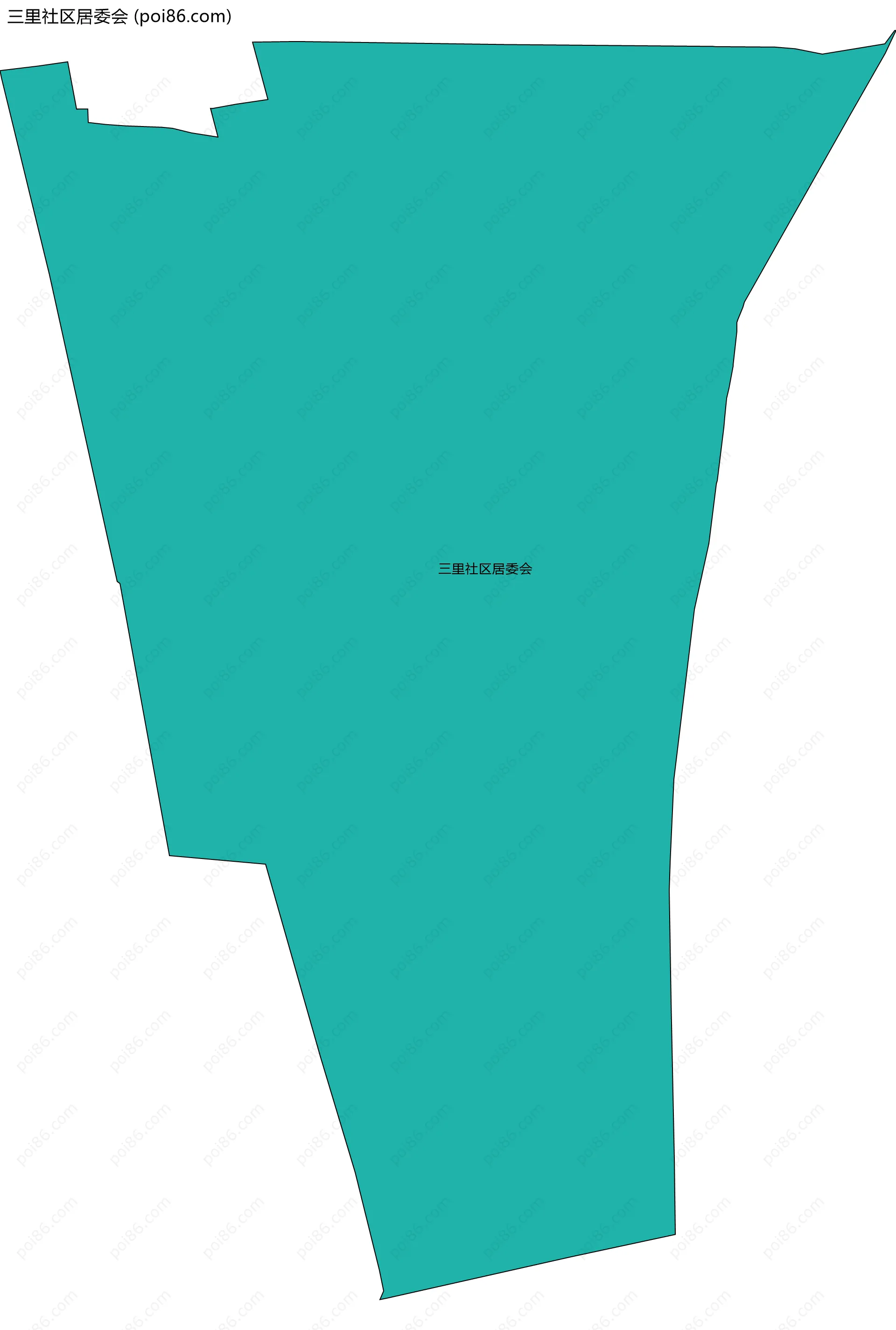 三里社区居委会边界地图