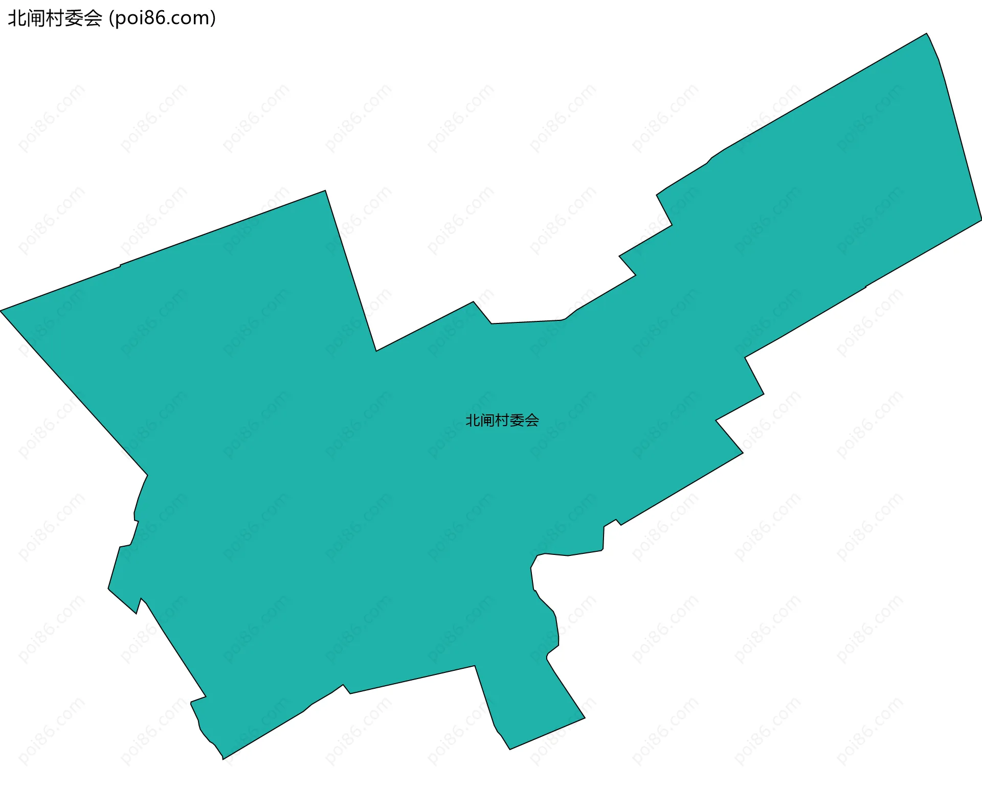 北闸村委会边界地图