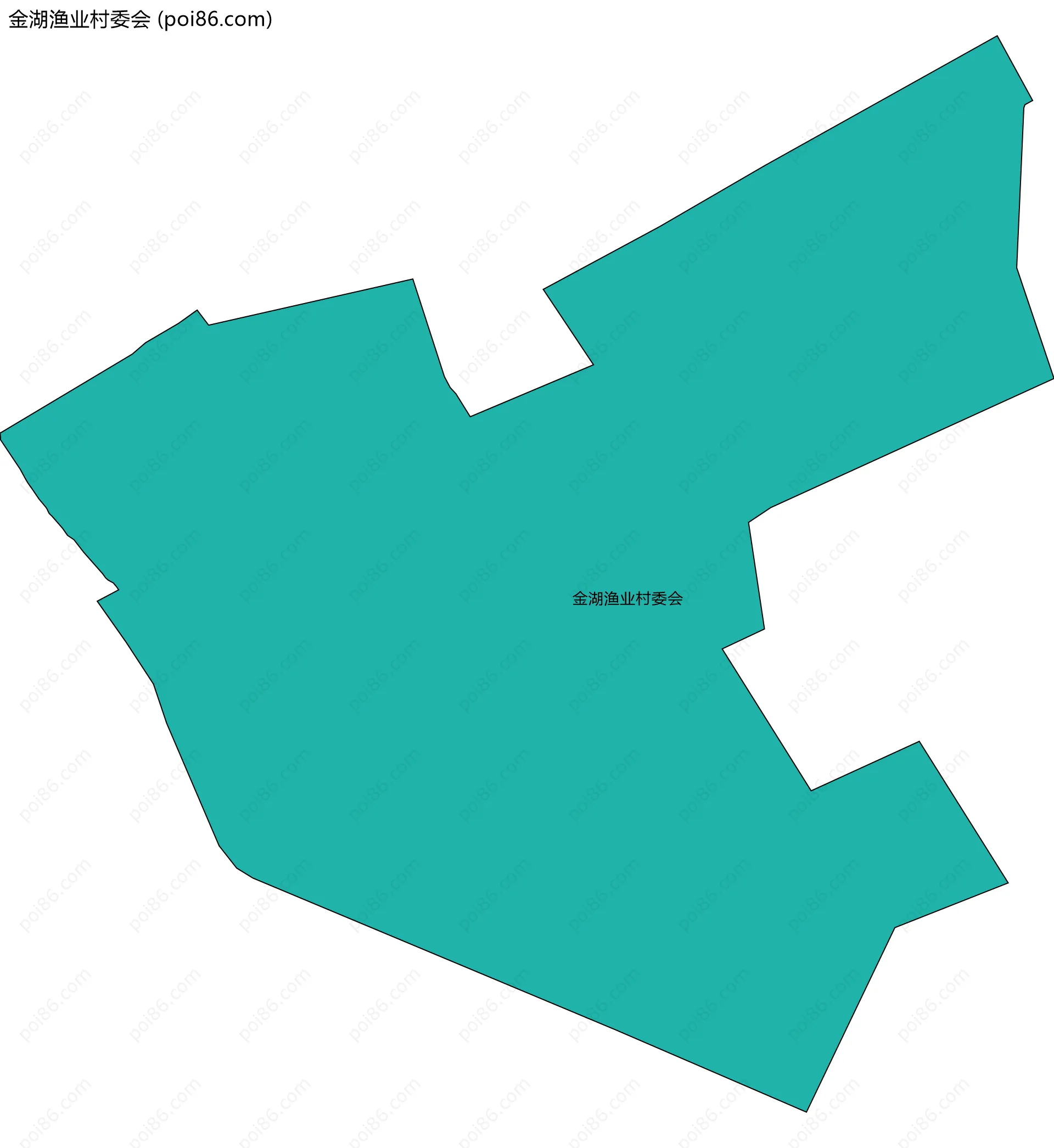 金湖渔业村委会边界地图