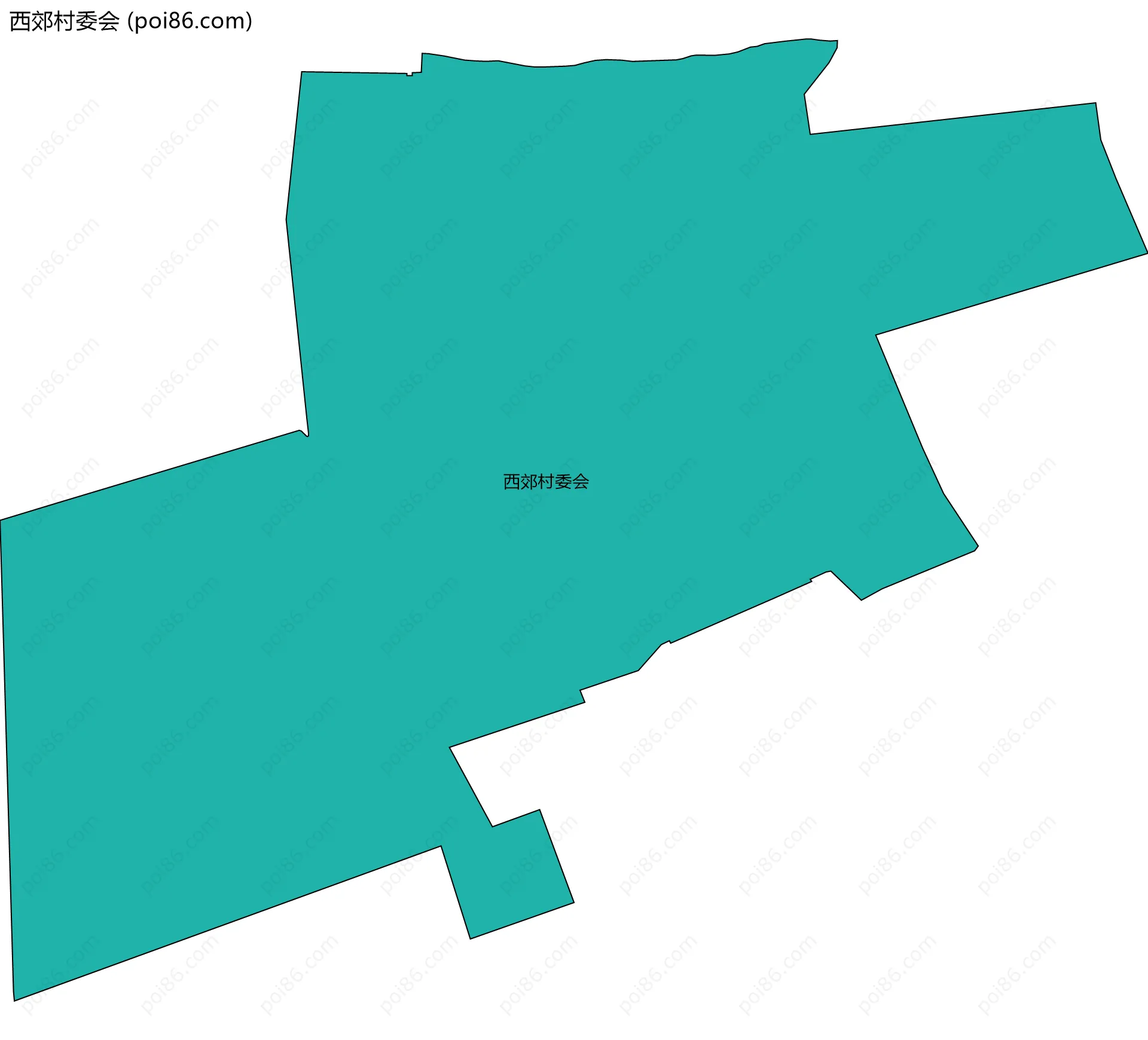 西郊村委会边界地图