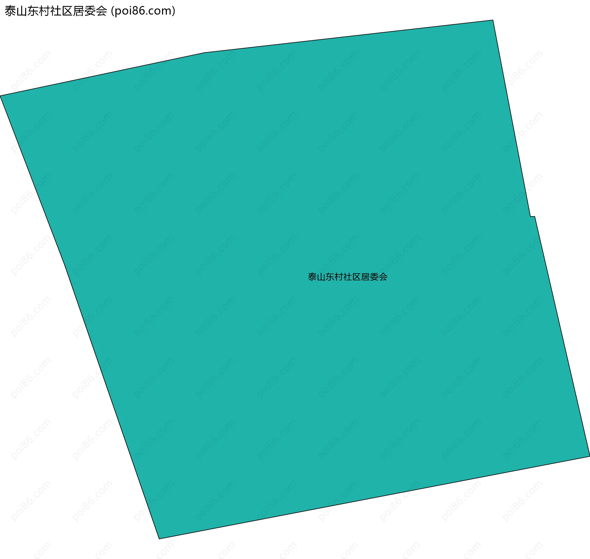 泰山东村社区居委会边界地图