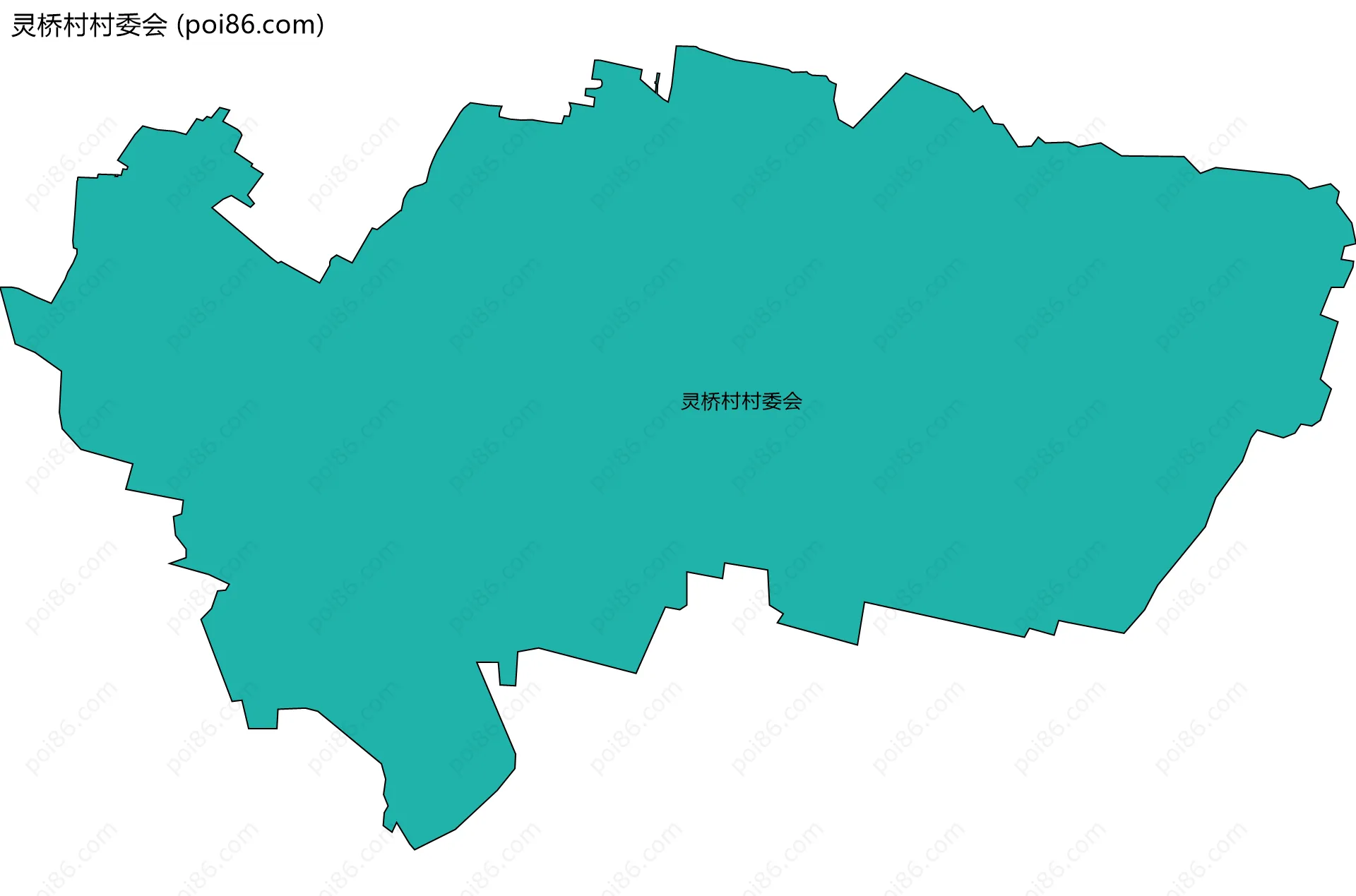 灵桥村村委会边界地图