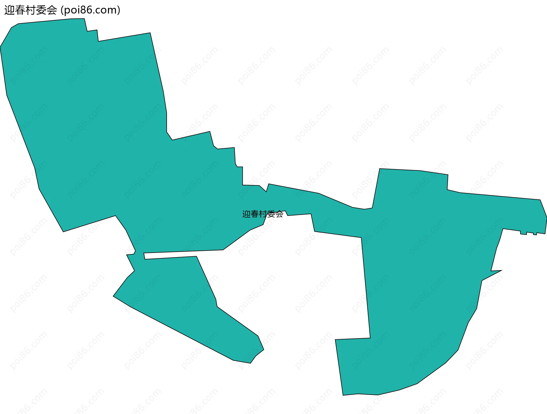 迎春村委会边界地图