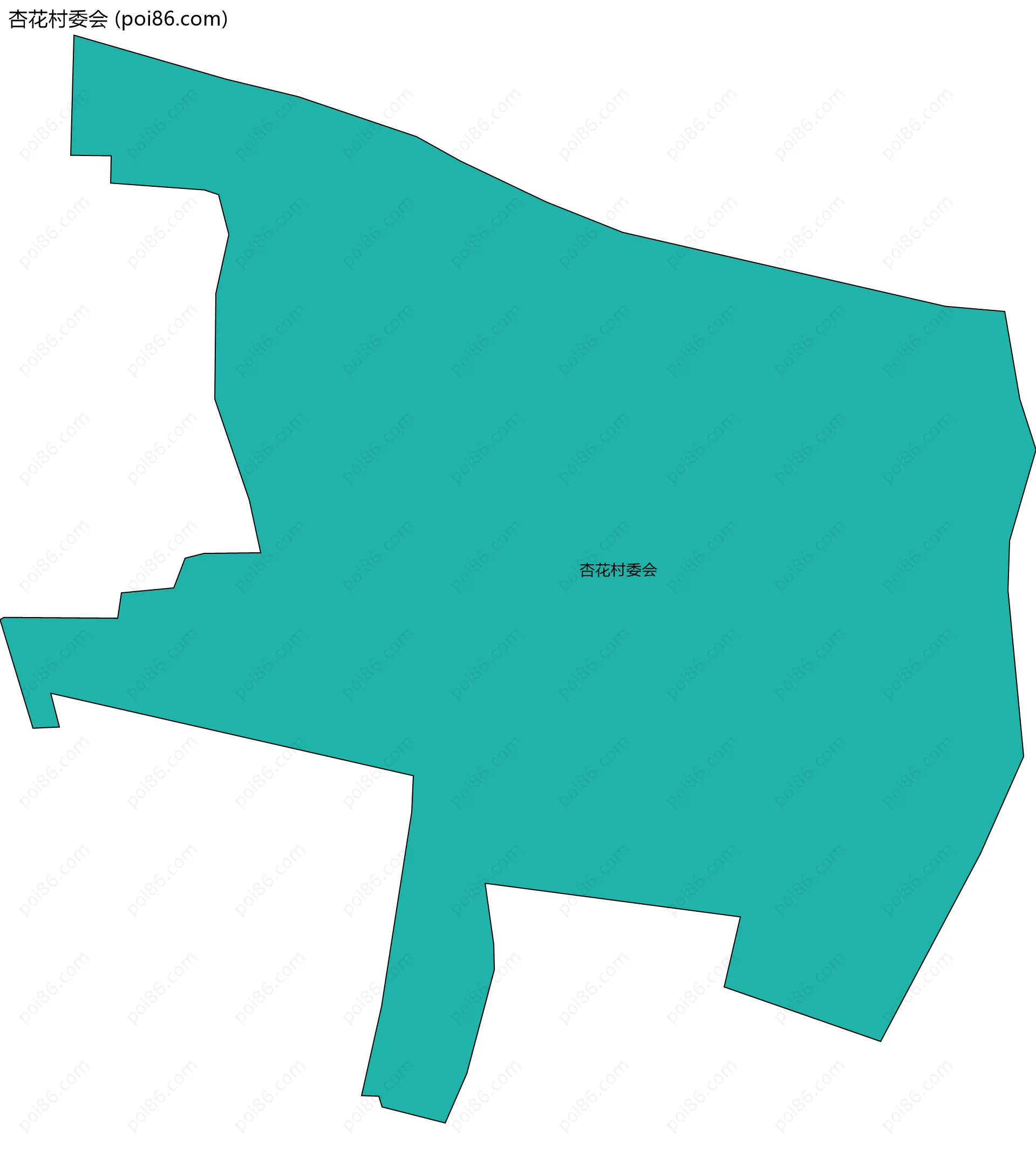 杏花村委会边界地图