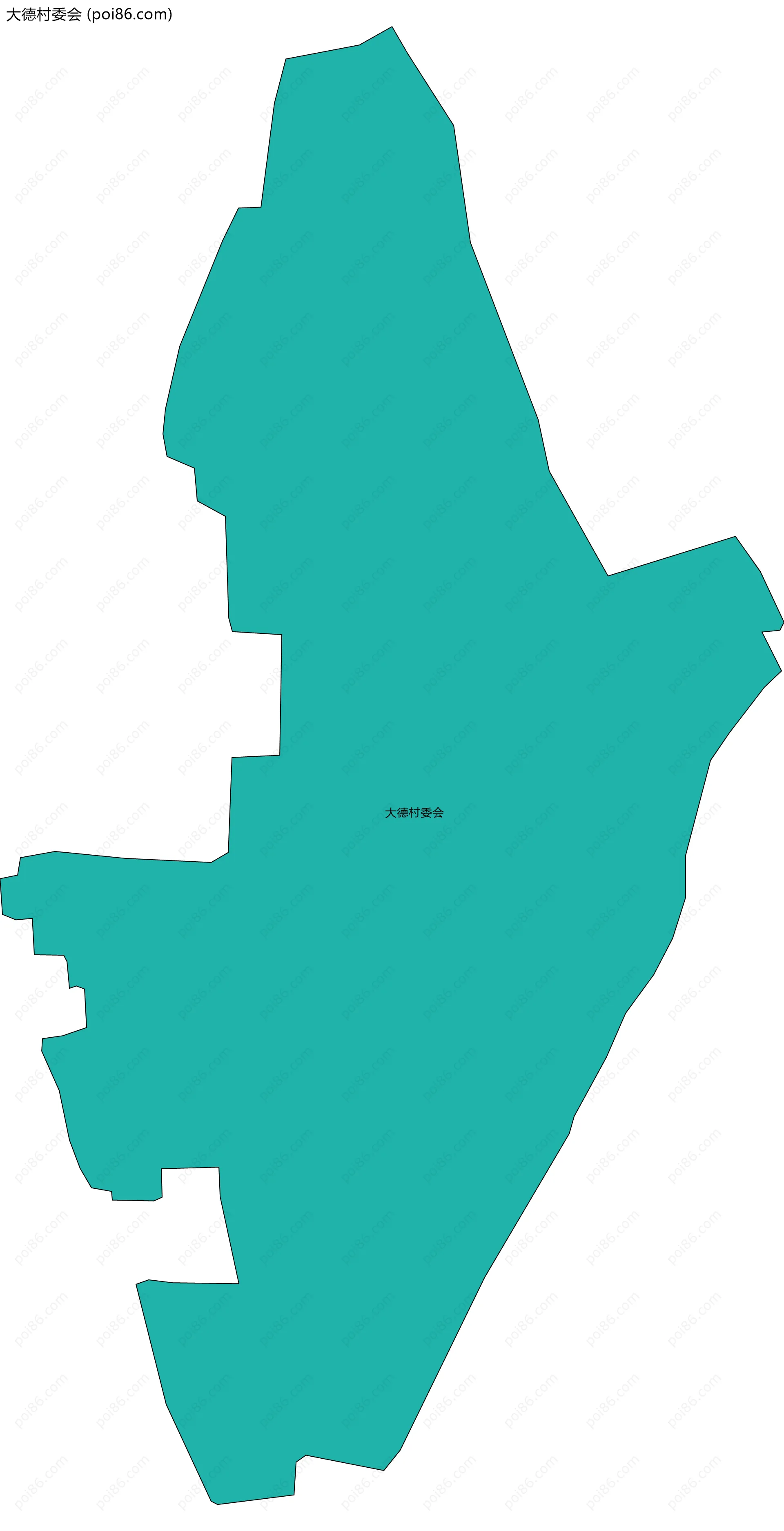 大德村委会边界地图