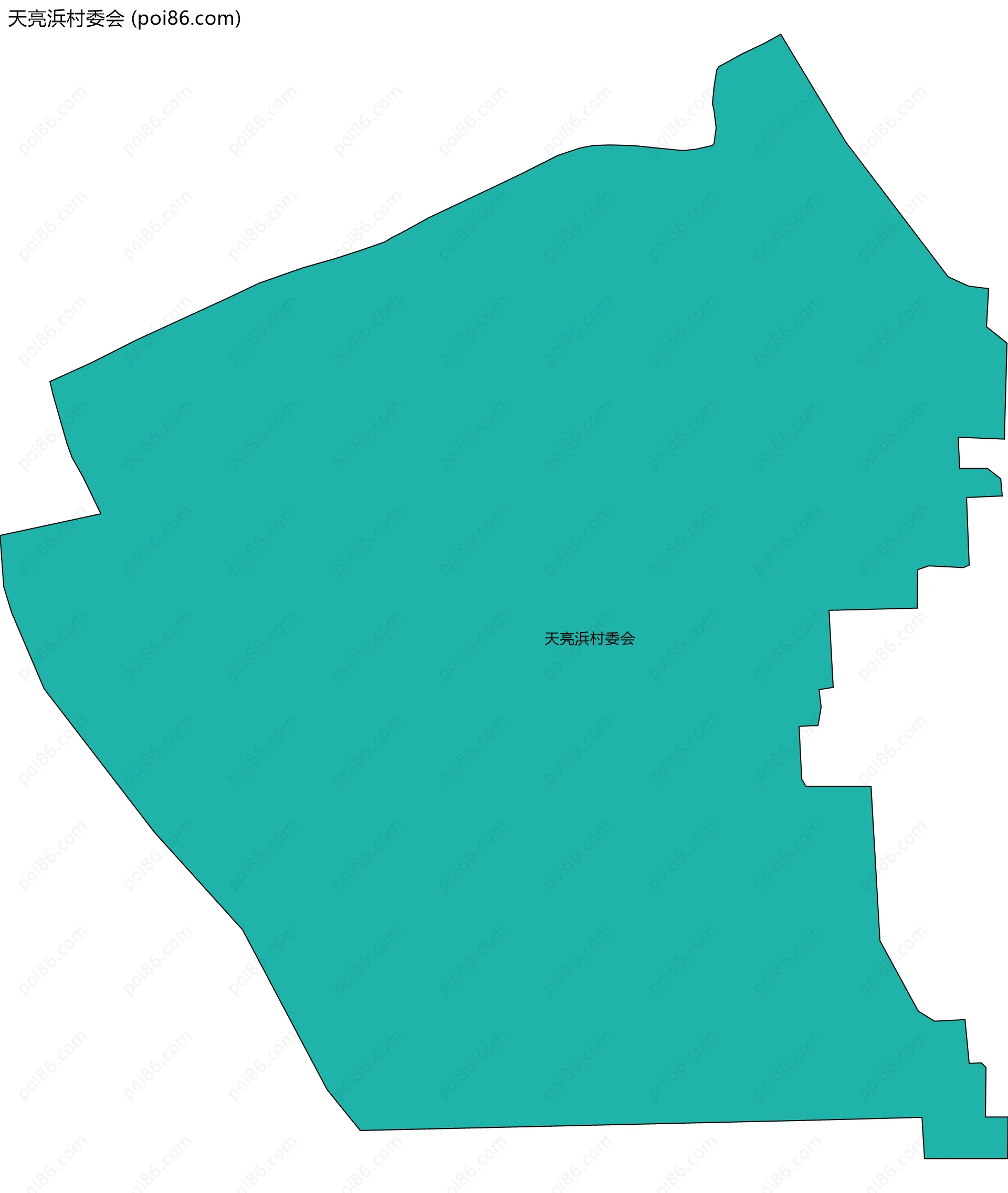 天亮浜村委会边界地图