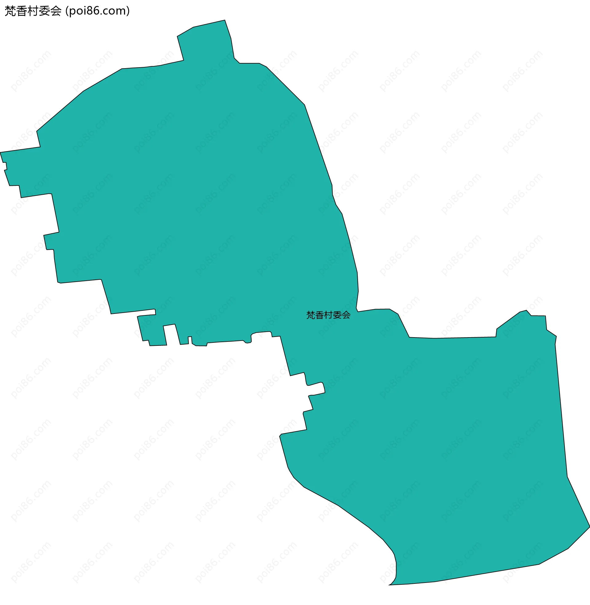 梵香村委会边界地图