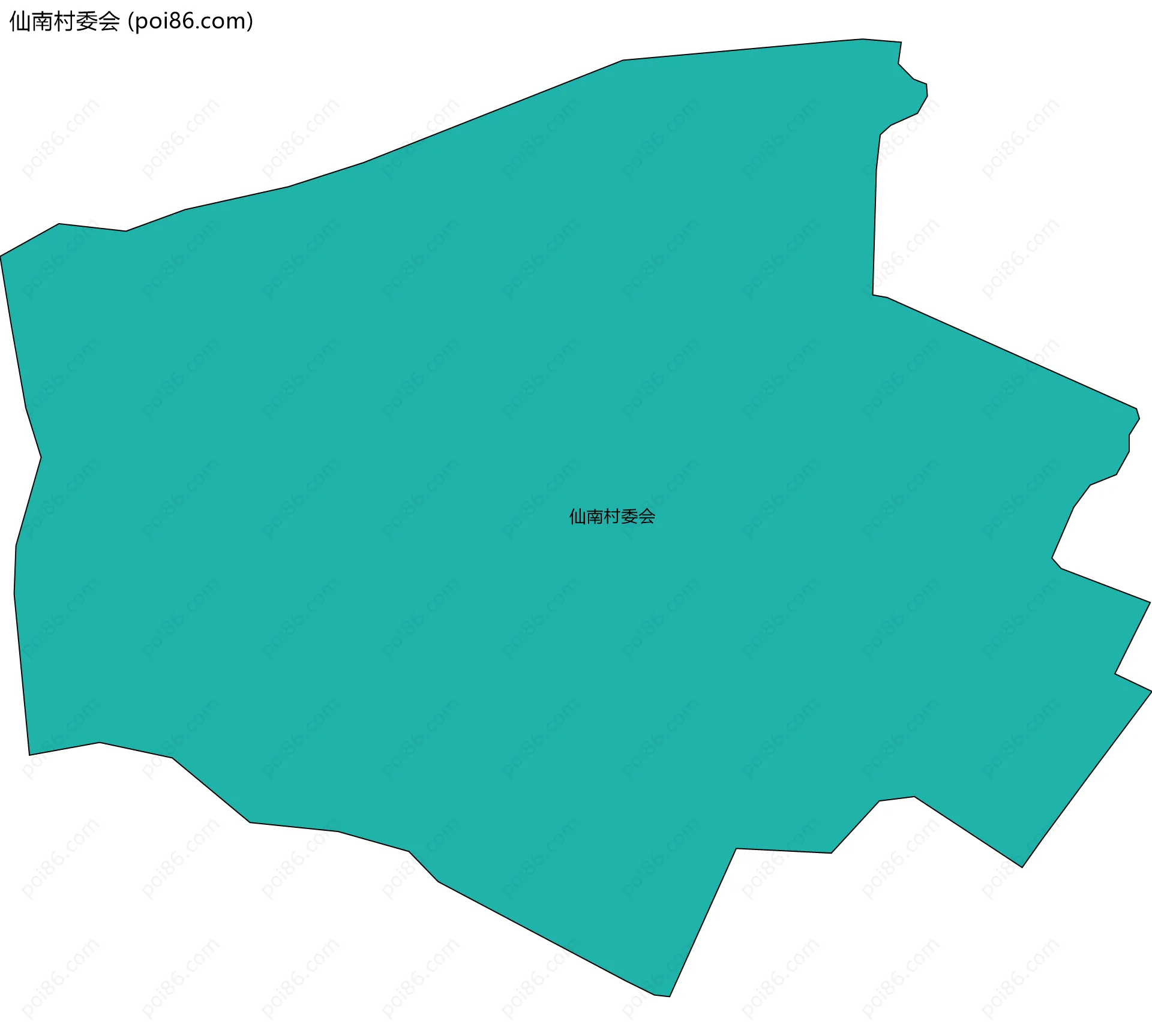 仙南村委会边界地图