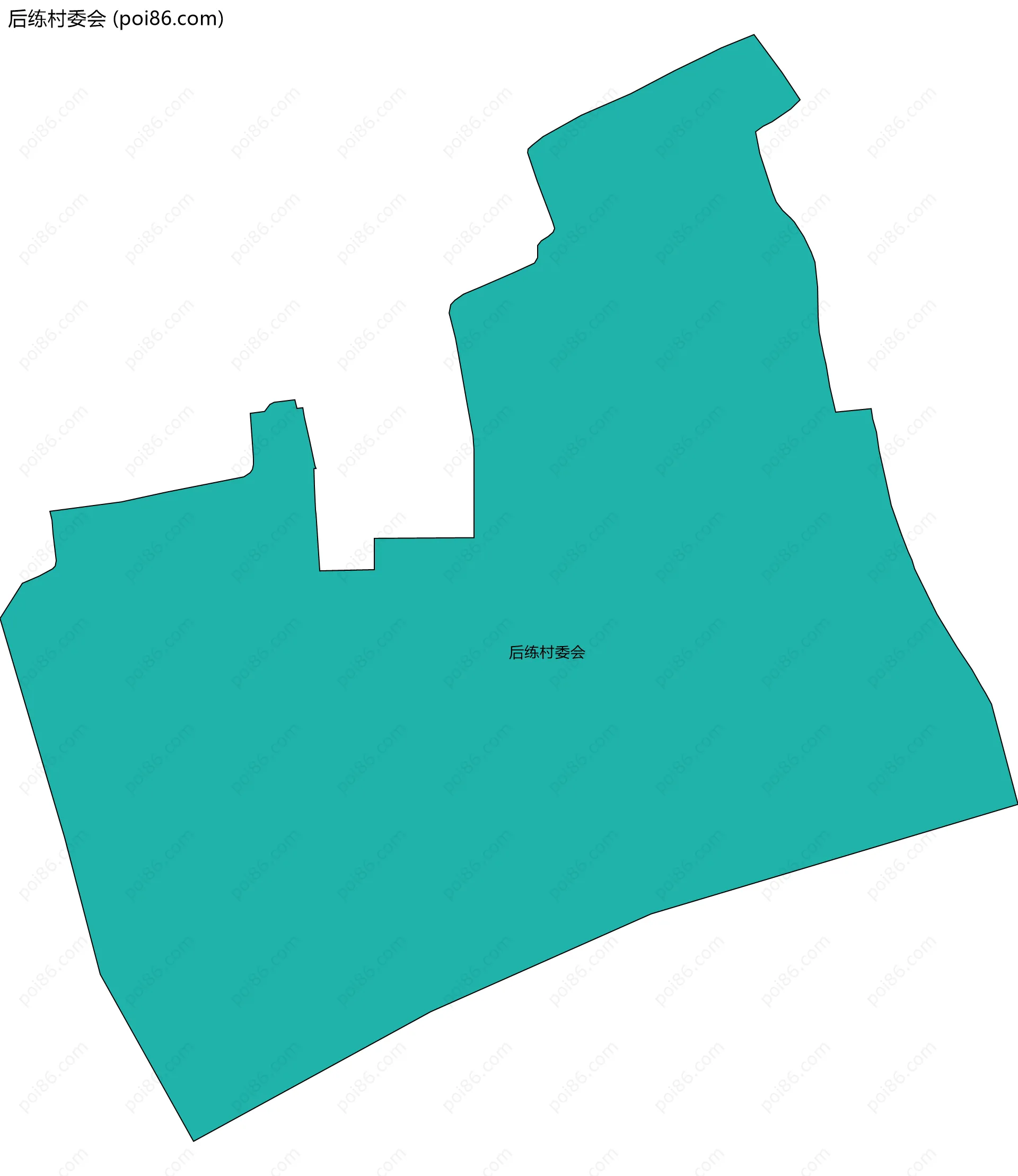 后练村委会边界地图