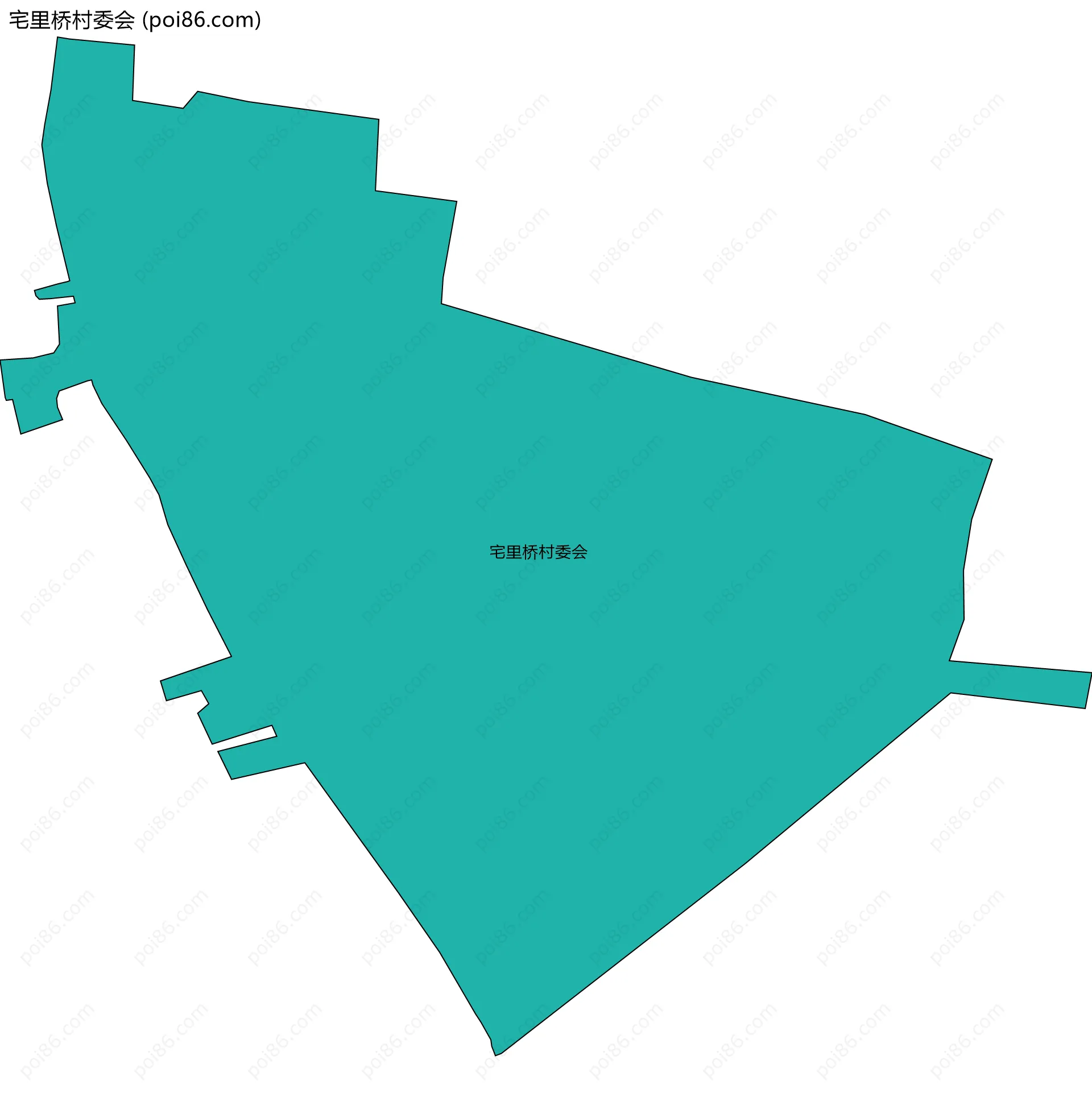 宅里桥村委会边界地图