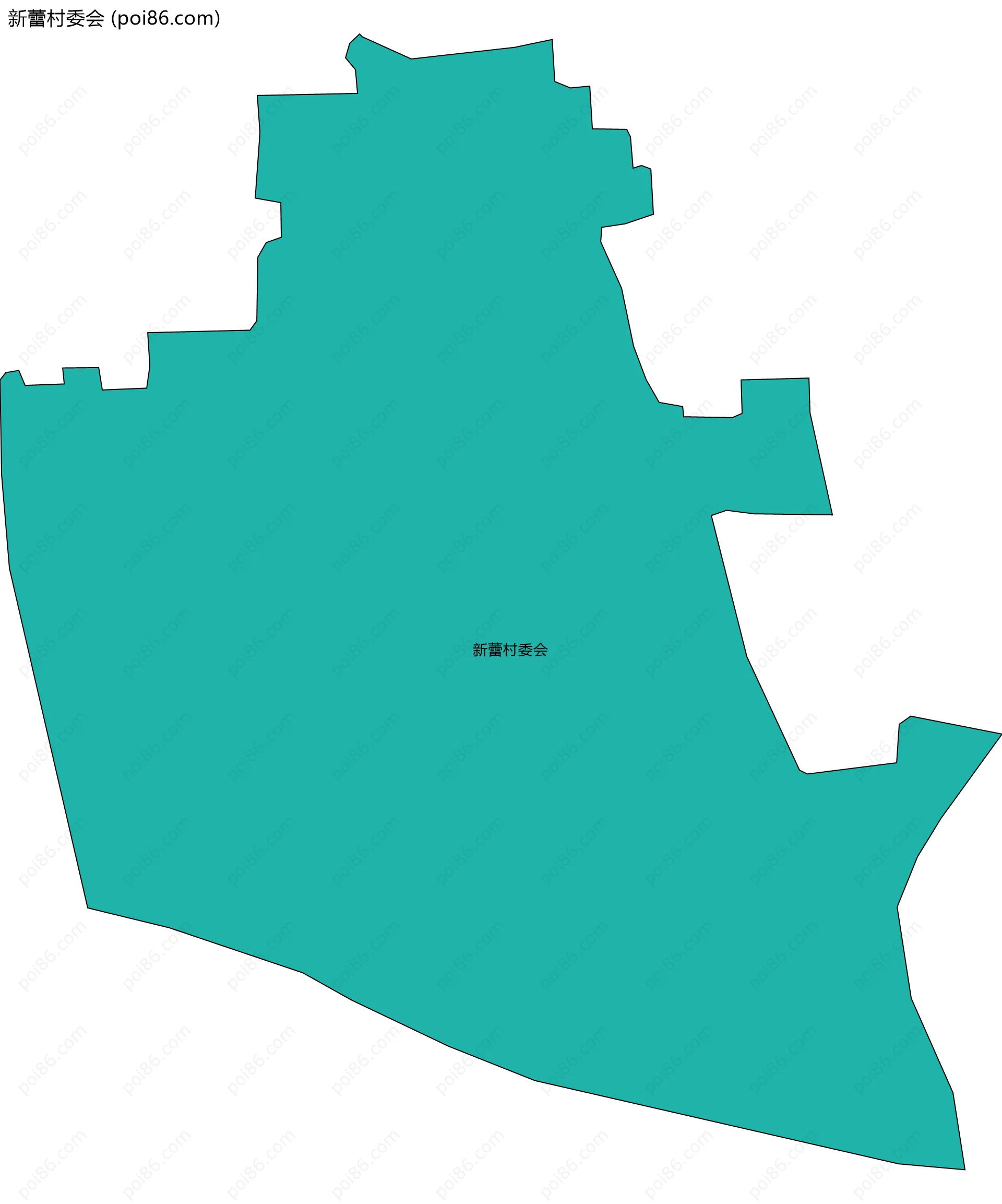 新蕾村委会边界地图