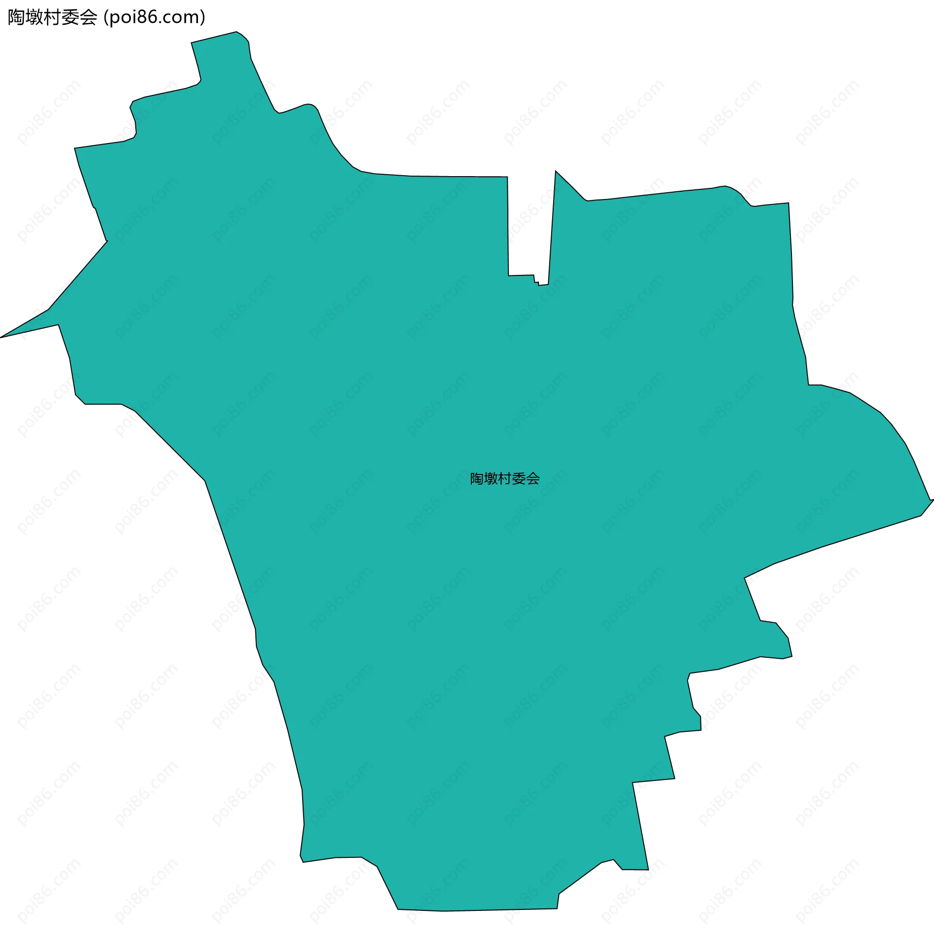 陶墩村委会边界地图